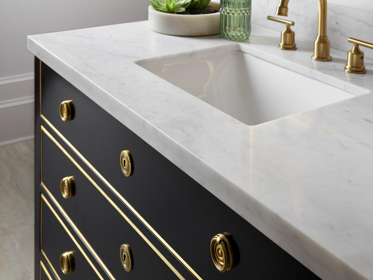 Modern History Home Classical Ebony Painted Vanity