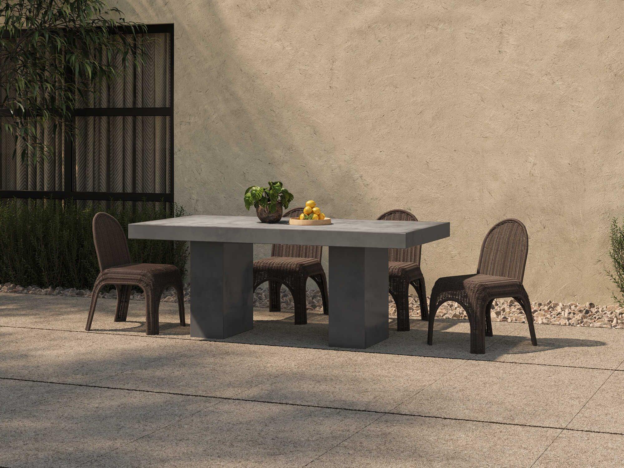 Moe's Home Outdoor Antonius Concrete Dining Set