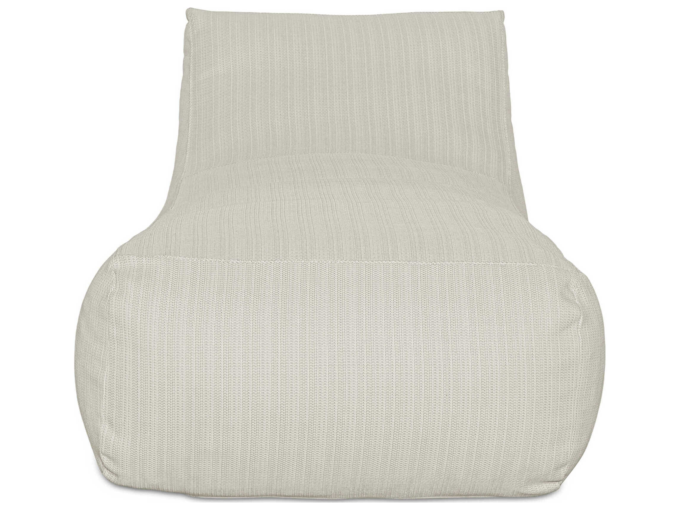 Moe's Home Outdoor Lirio Cream Fabric Cushion Chaise Lounge