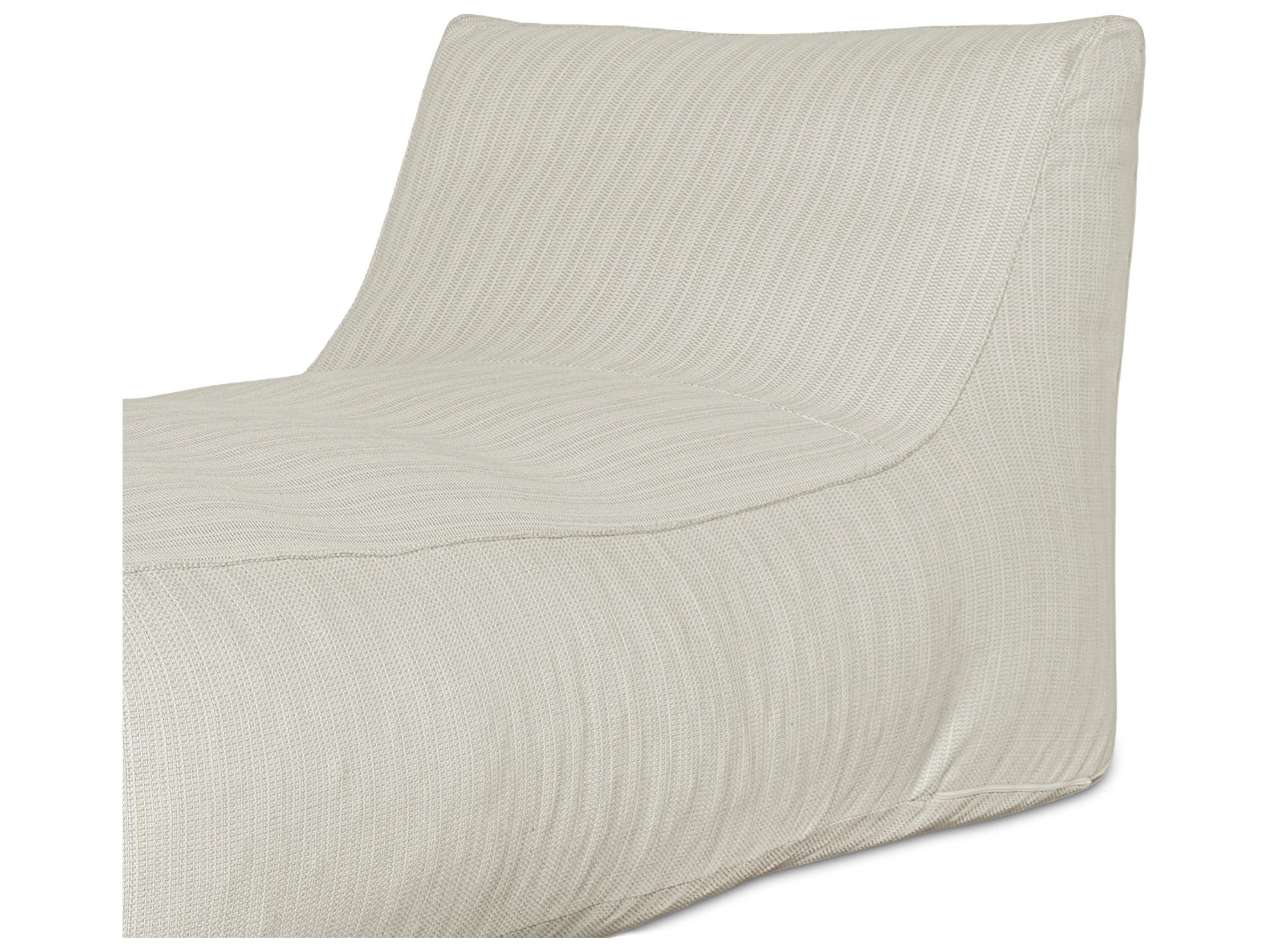 Moe's Home Outdoor Lirio Cream Fabric Cushion Chaise Lounge