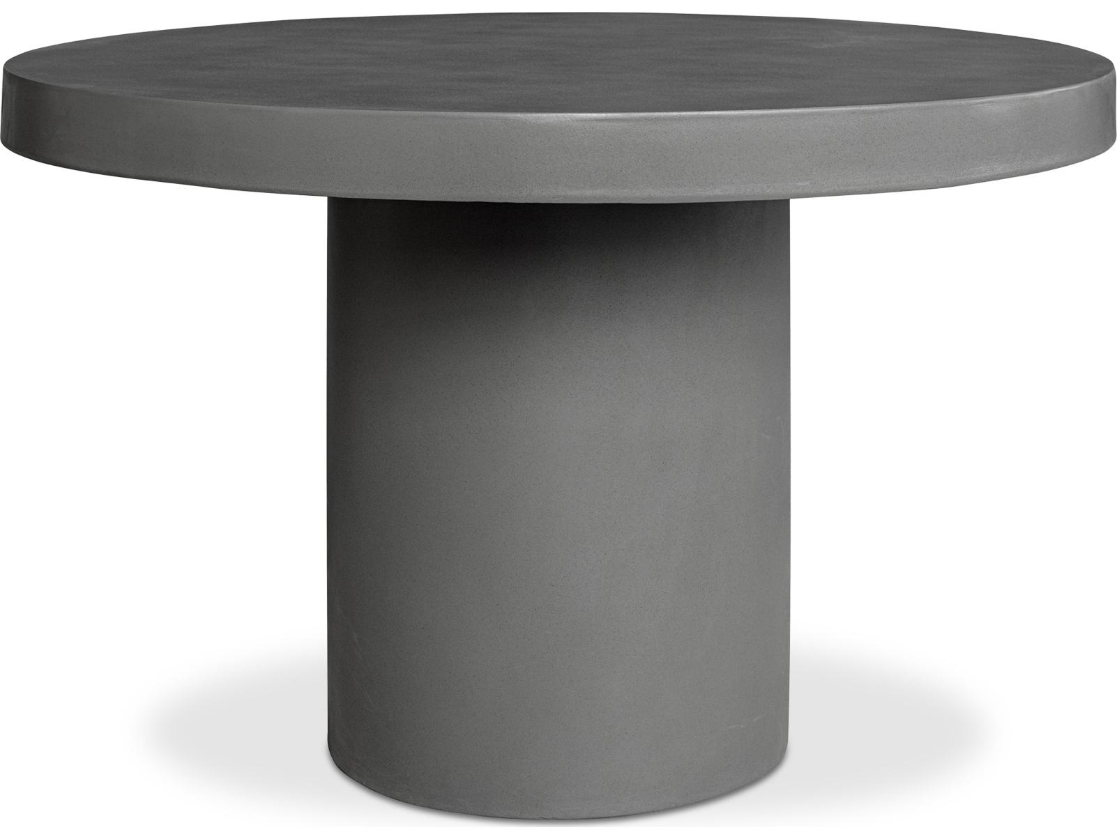 Moe's Home Outdoor Cassius Round Dining Table Dark Grey