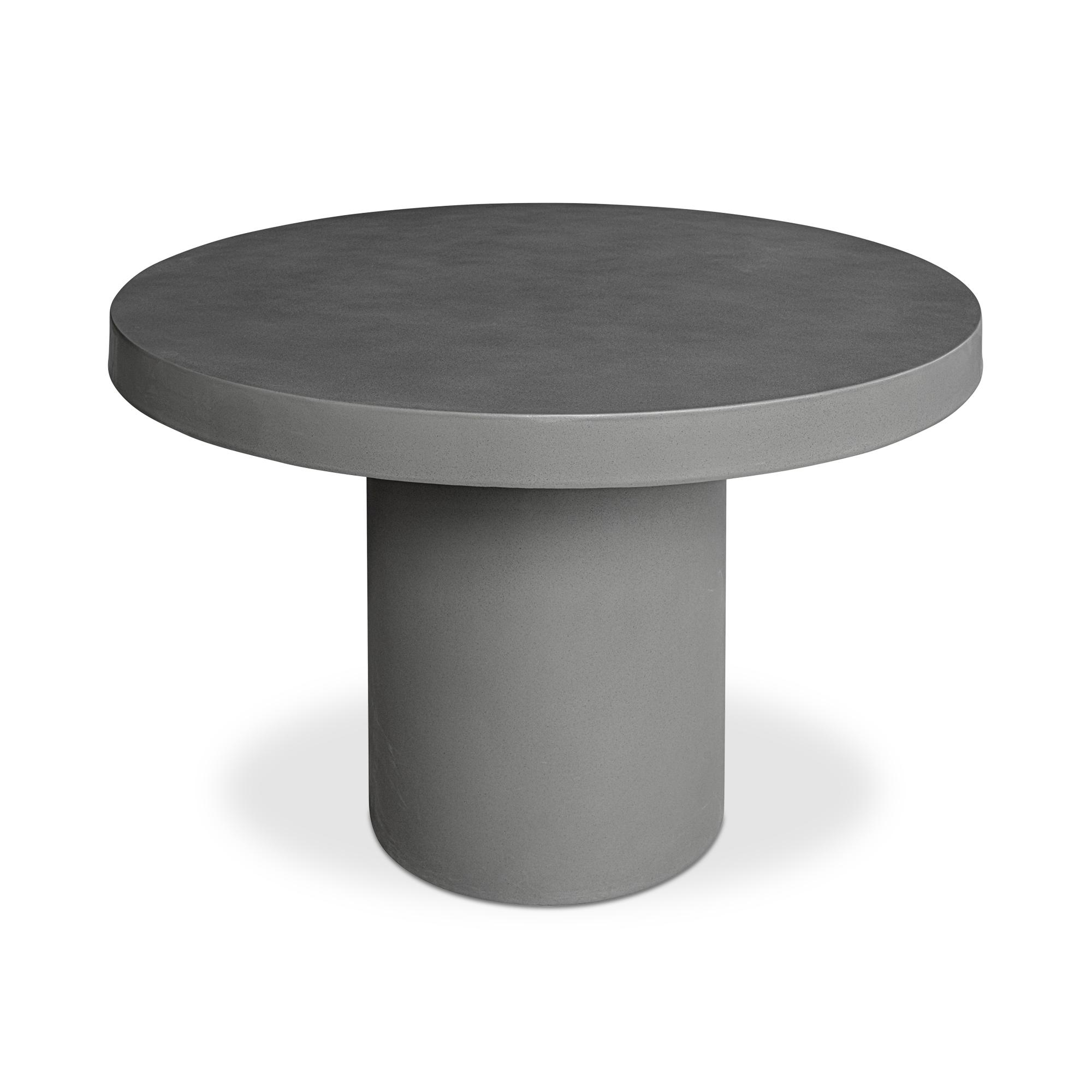 Moe's Home Outdoor Cassius Round Dining Table Dark Grey
