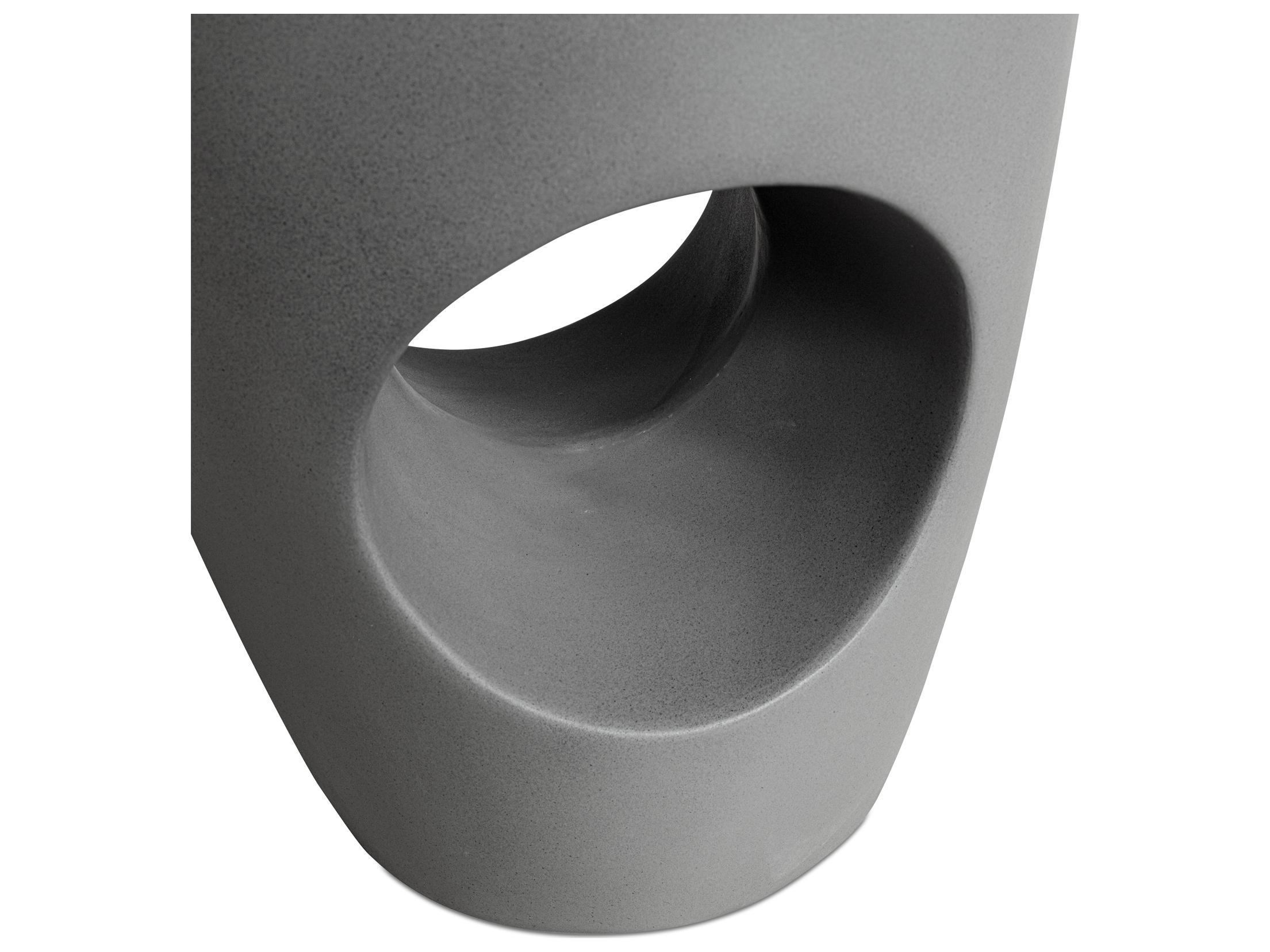 Moe's Home Outdoor Aylard Dark Grey Round Stool / End Table