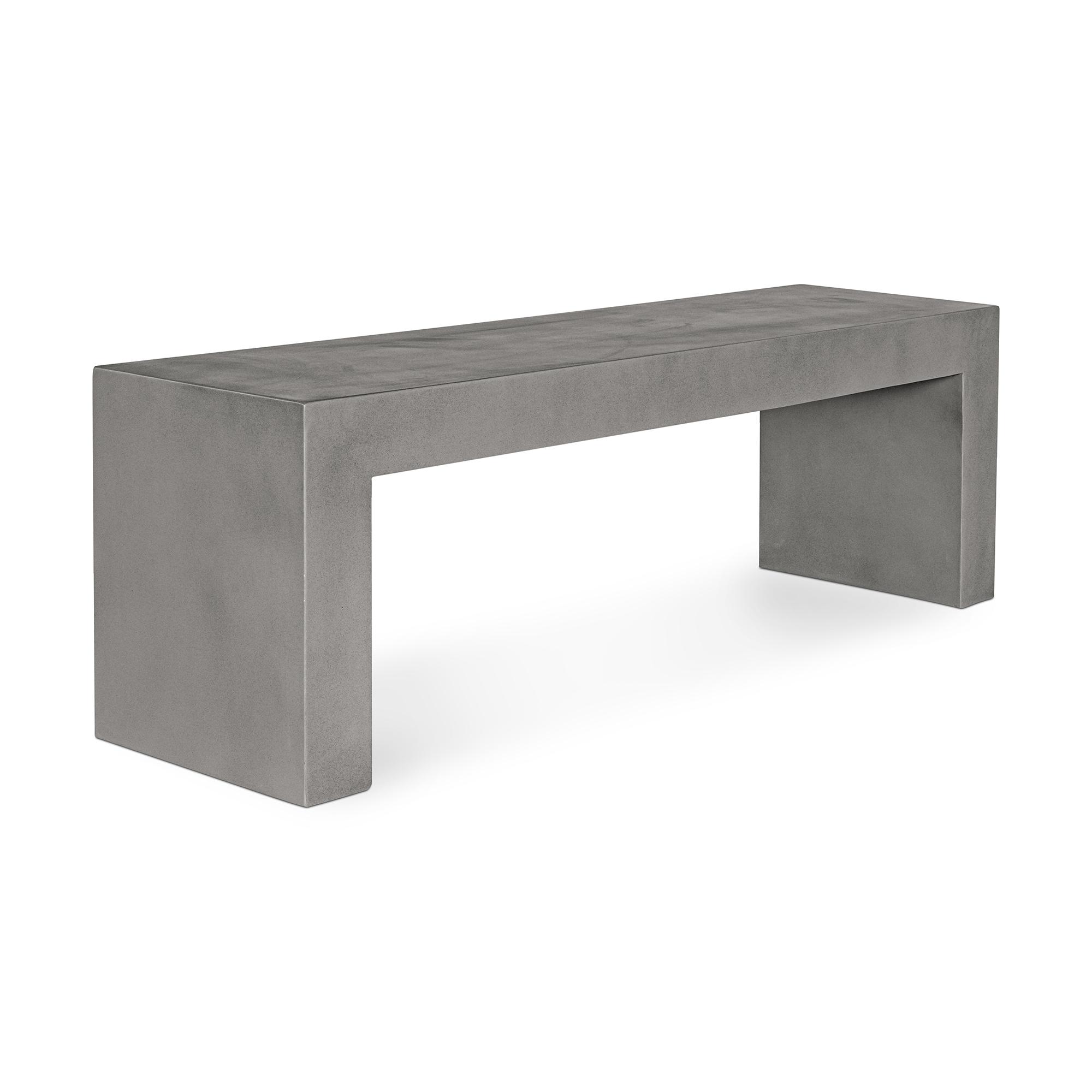 Moe's Home Outdoor Dark Grey Lazarus Bench
