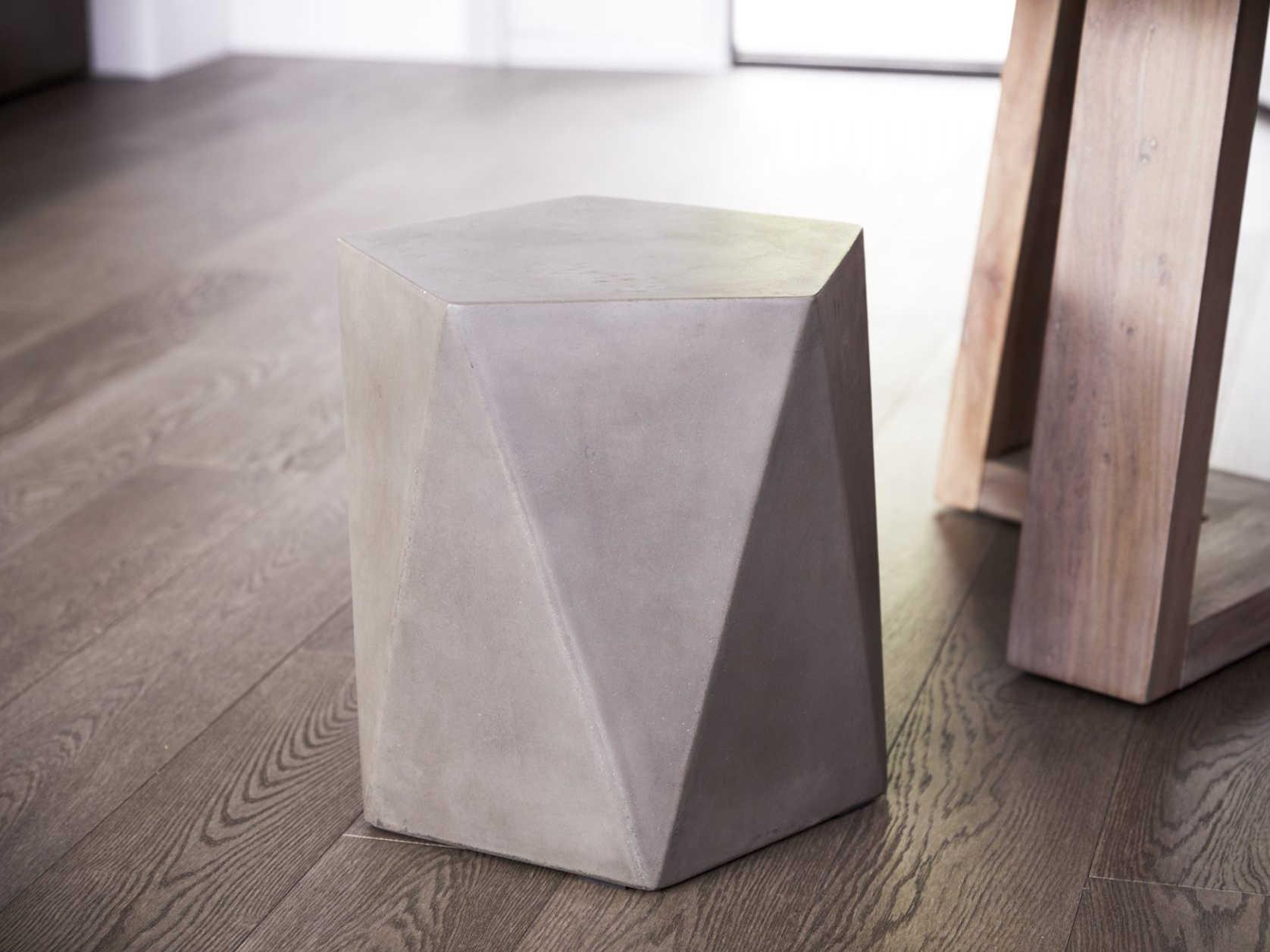 Moe's Home Outdoor Dark Grey Concrete Stool