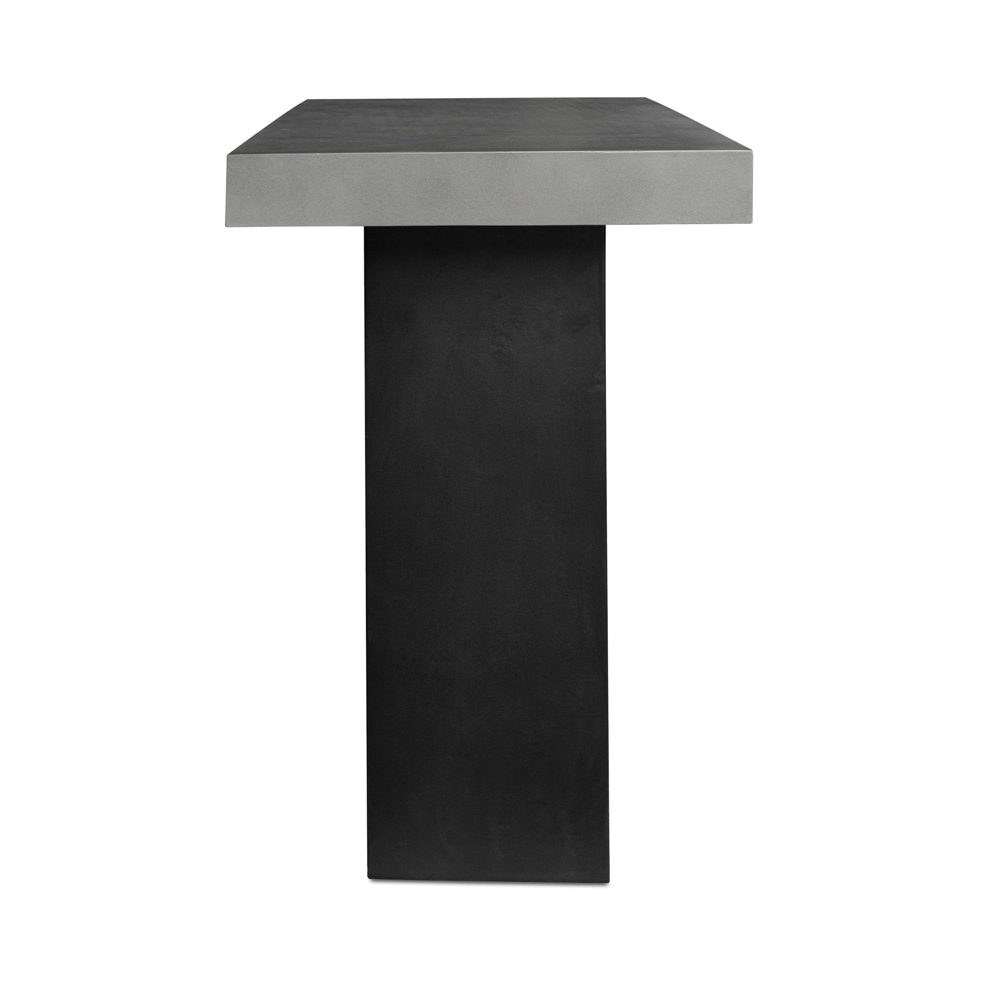 Moe's Home Outdoor Lithic Bar Table Dark Grey