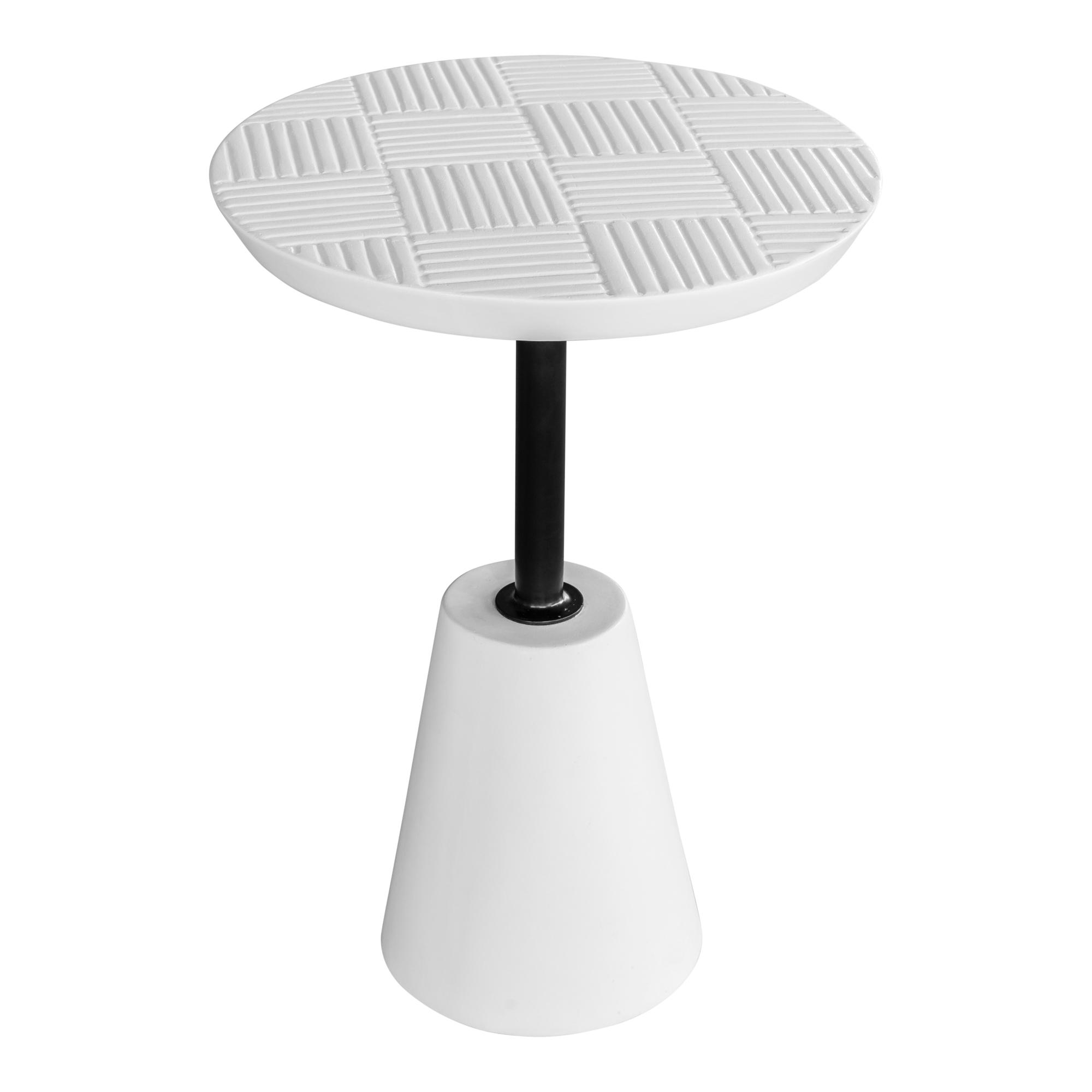 Moe's Home Outdoor Foundation White Round End Table
