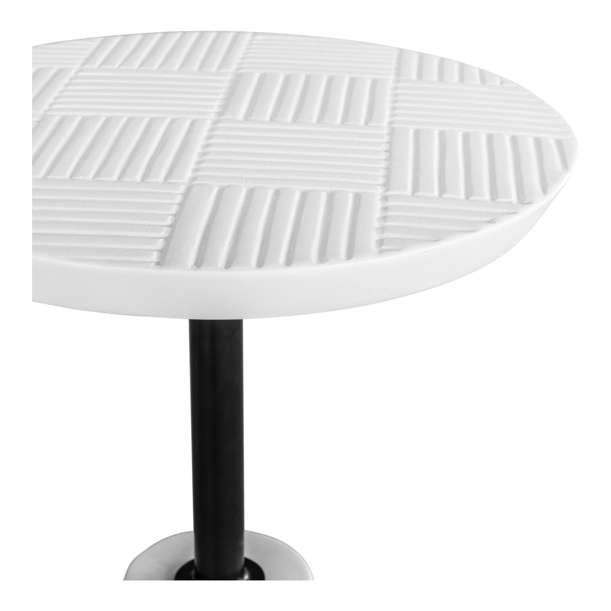 Moe's Home Outdoor Foundation White Round End Table