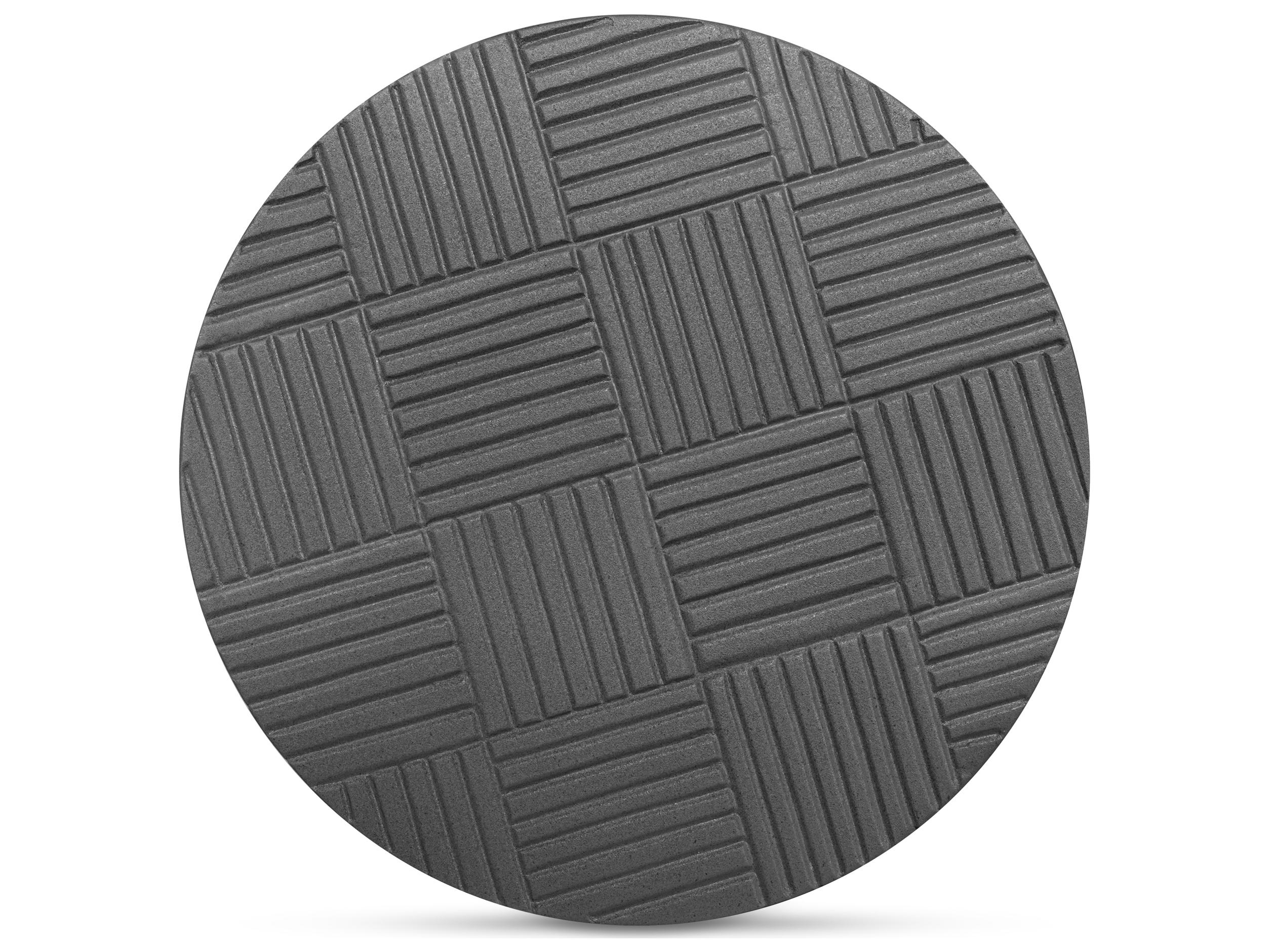 Moe's Home Outdoor Foundation Dark Grey / Matte Black Concrete Round End Table