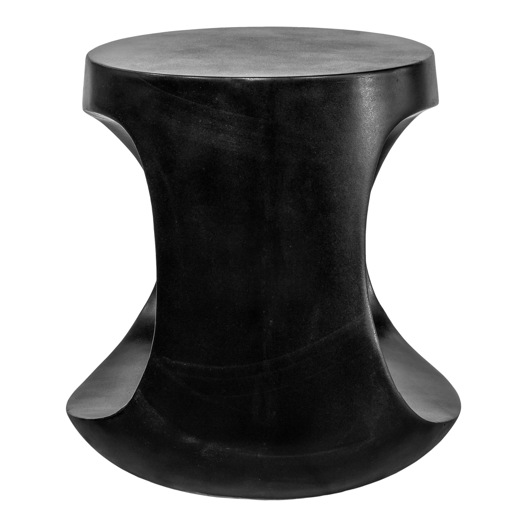 Moe's Home Outdoor Black Concrete Dining Stool