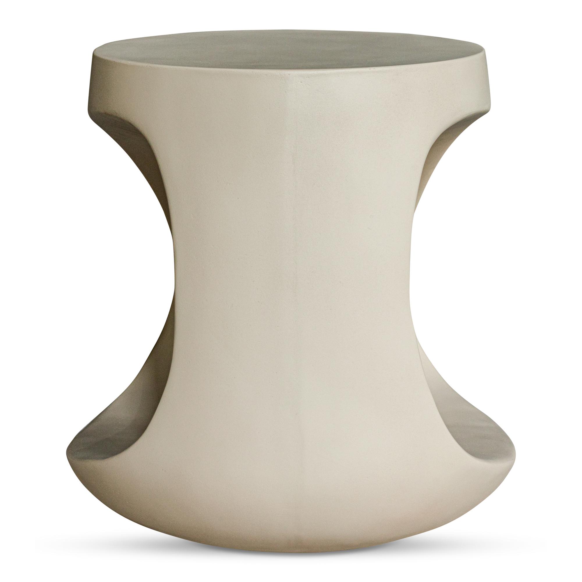Moe's Home Outdoor Rothko White Concrete Stool