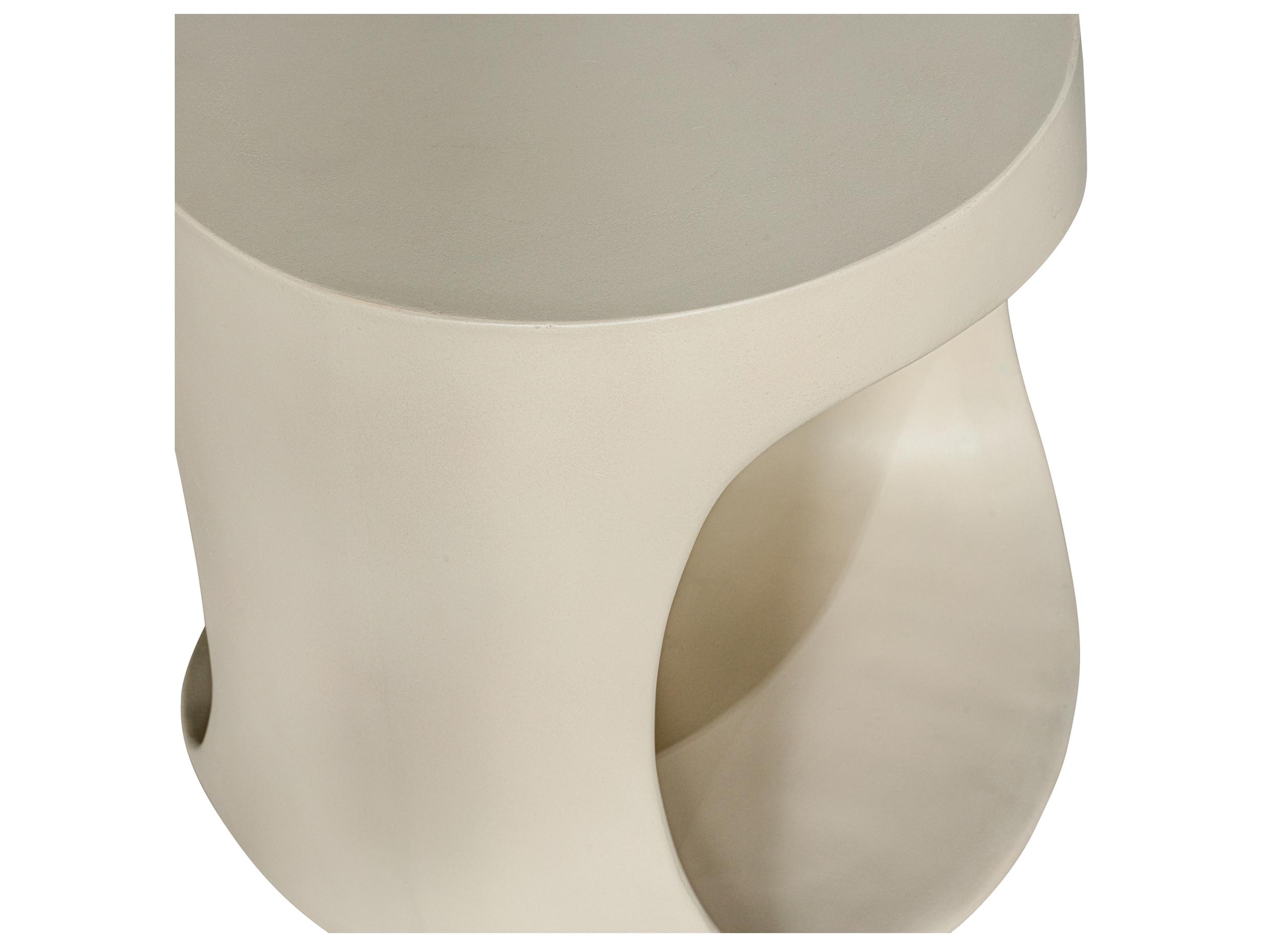 Moe's Home Outdoor Rothko White Concrete Stool