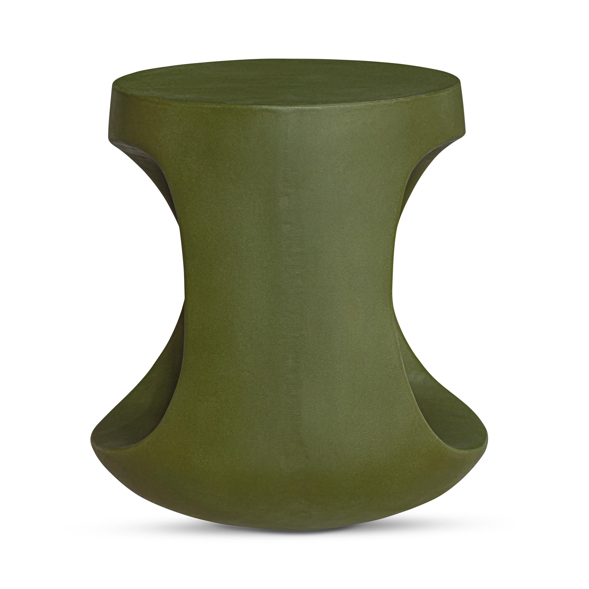 Moe's Home Outdoor Rothko Green Concrete Stool