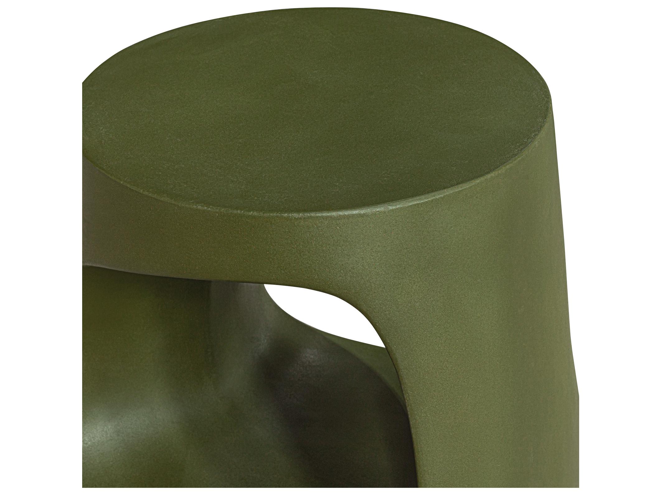 Moe's Home Outdoor Rothko Green Concrete Stool