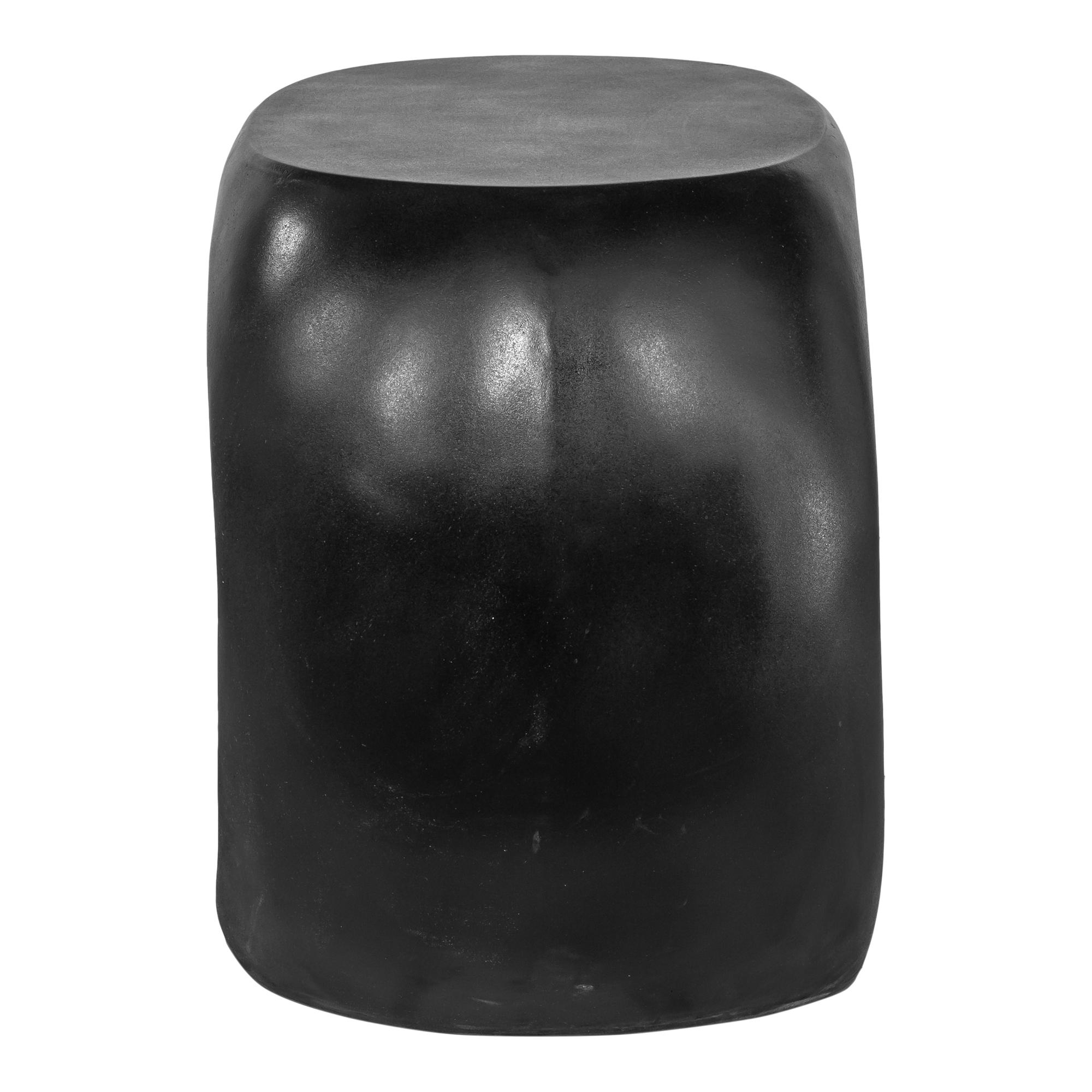 Moe's Home Outdoor Black Concrete Dining Stool