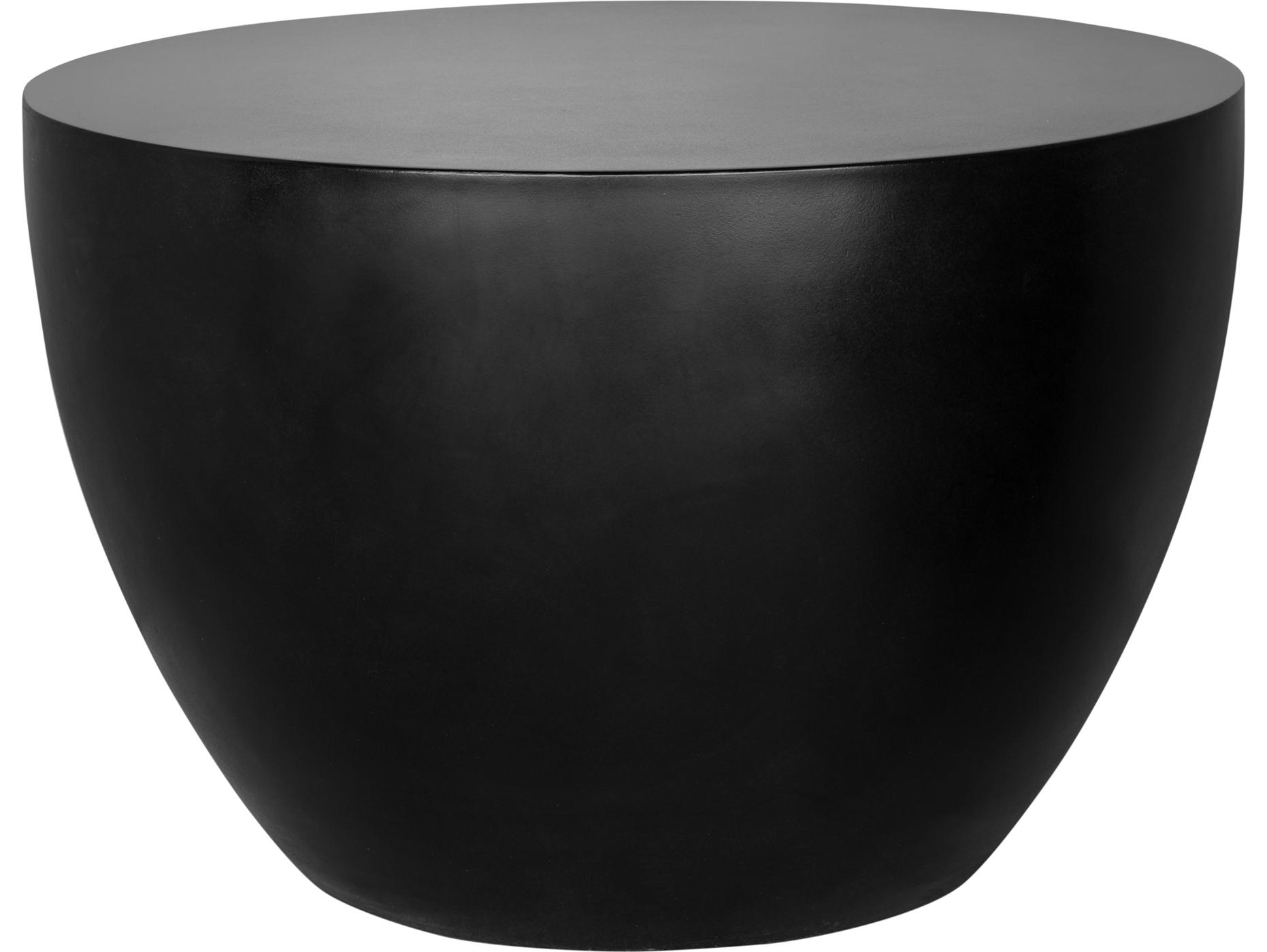 Moe's Home Outdoor Black Concrete Round End Table