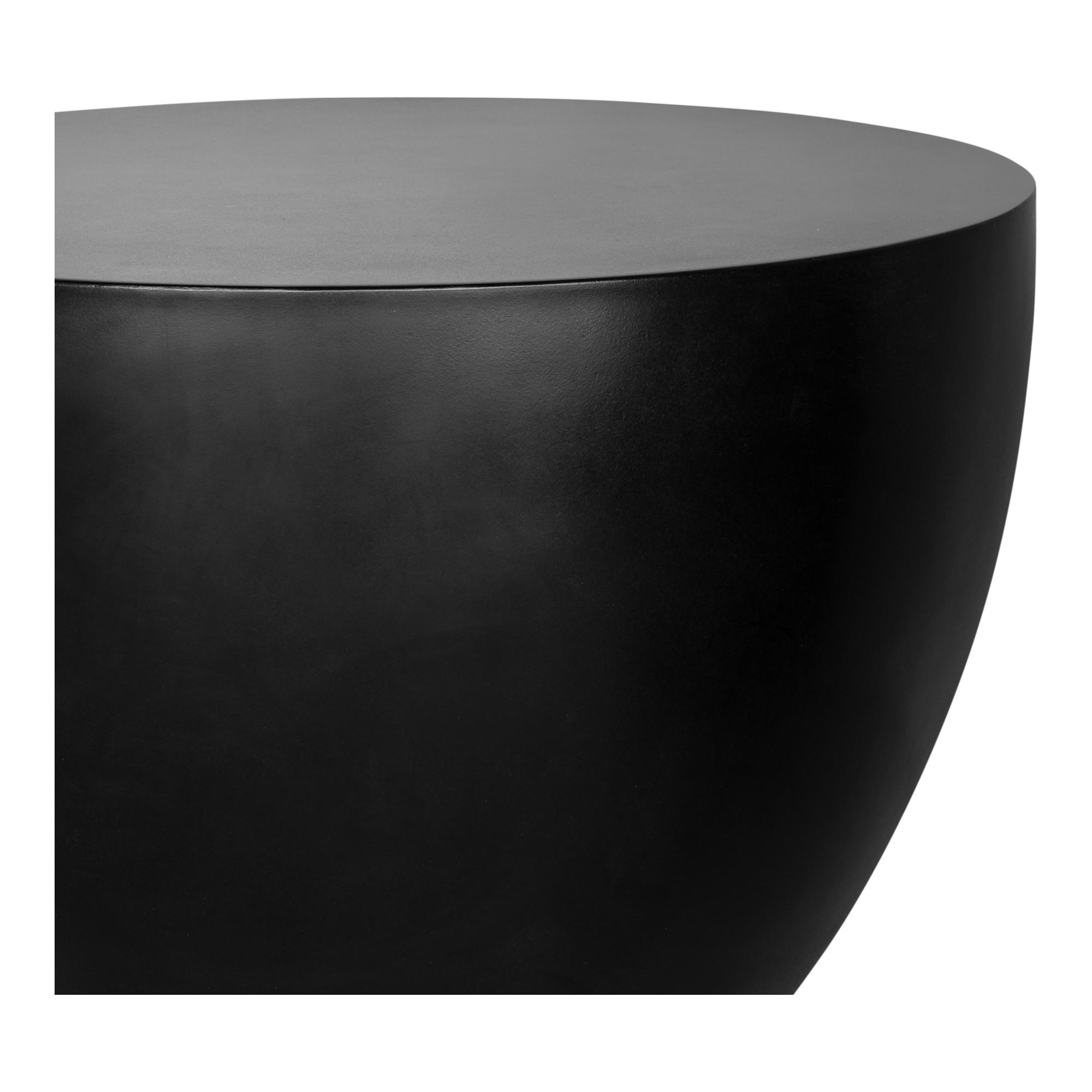 Moe's Home Outdoor Black Concrete Round End Table