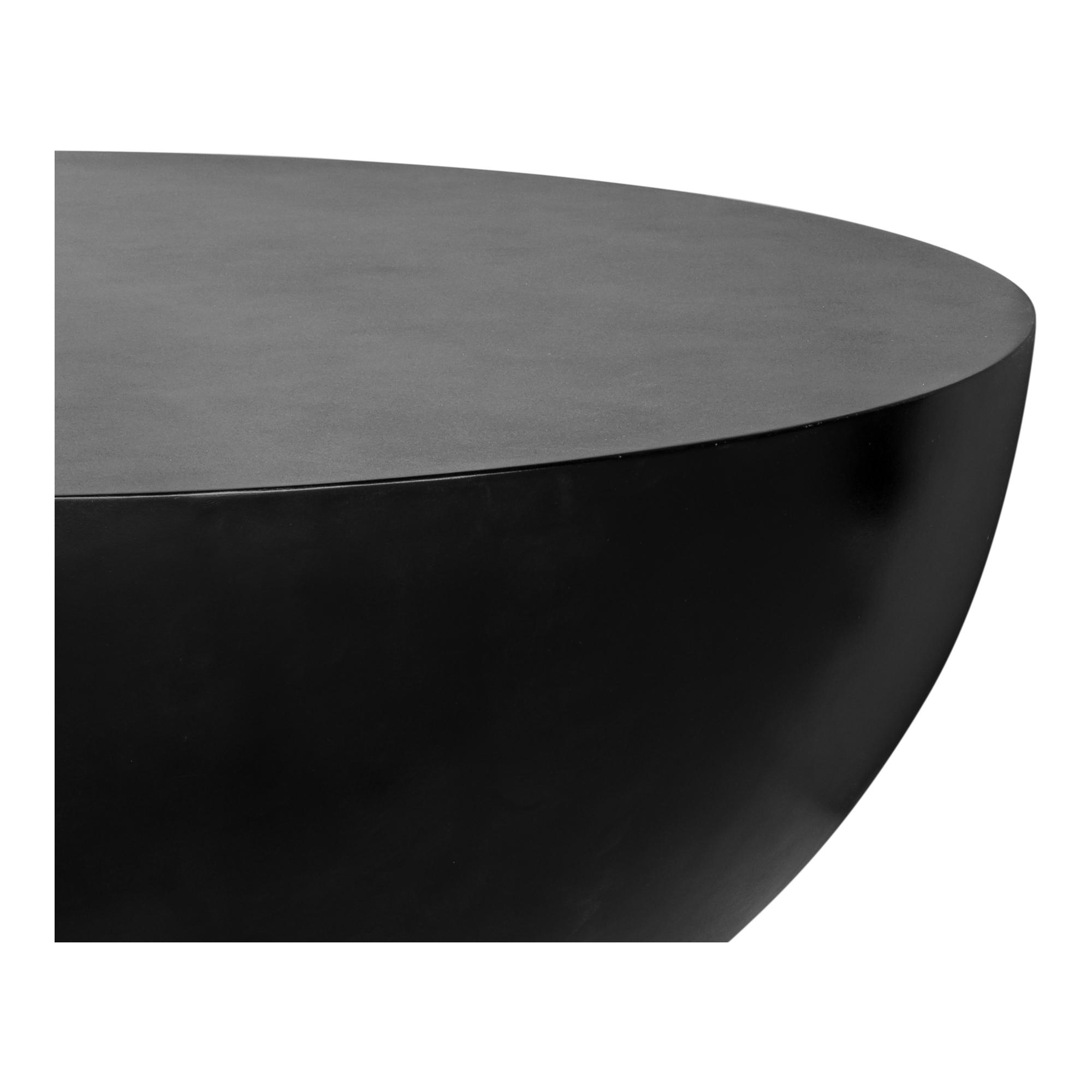 Moe's Home Outdoor Black Concrete Round Coffee Table