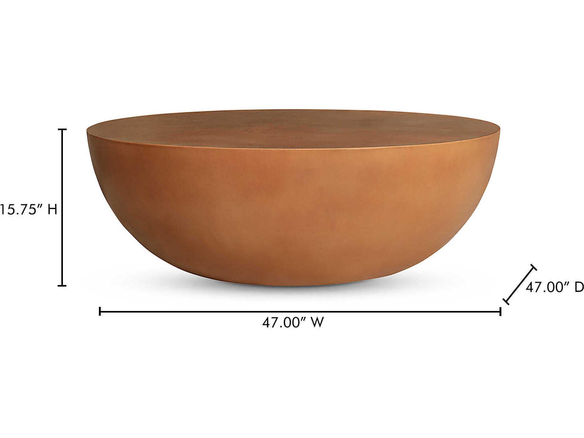 Moe's Home Outdoor Insitu Red Terracotta Round Coffee Table