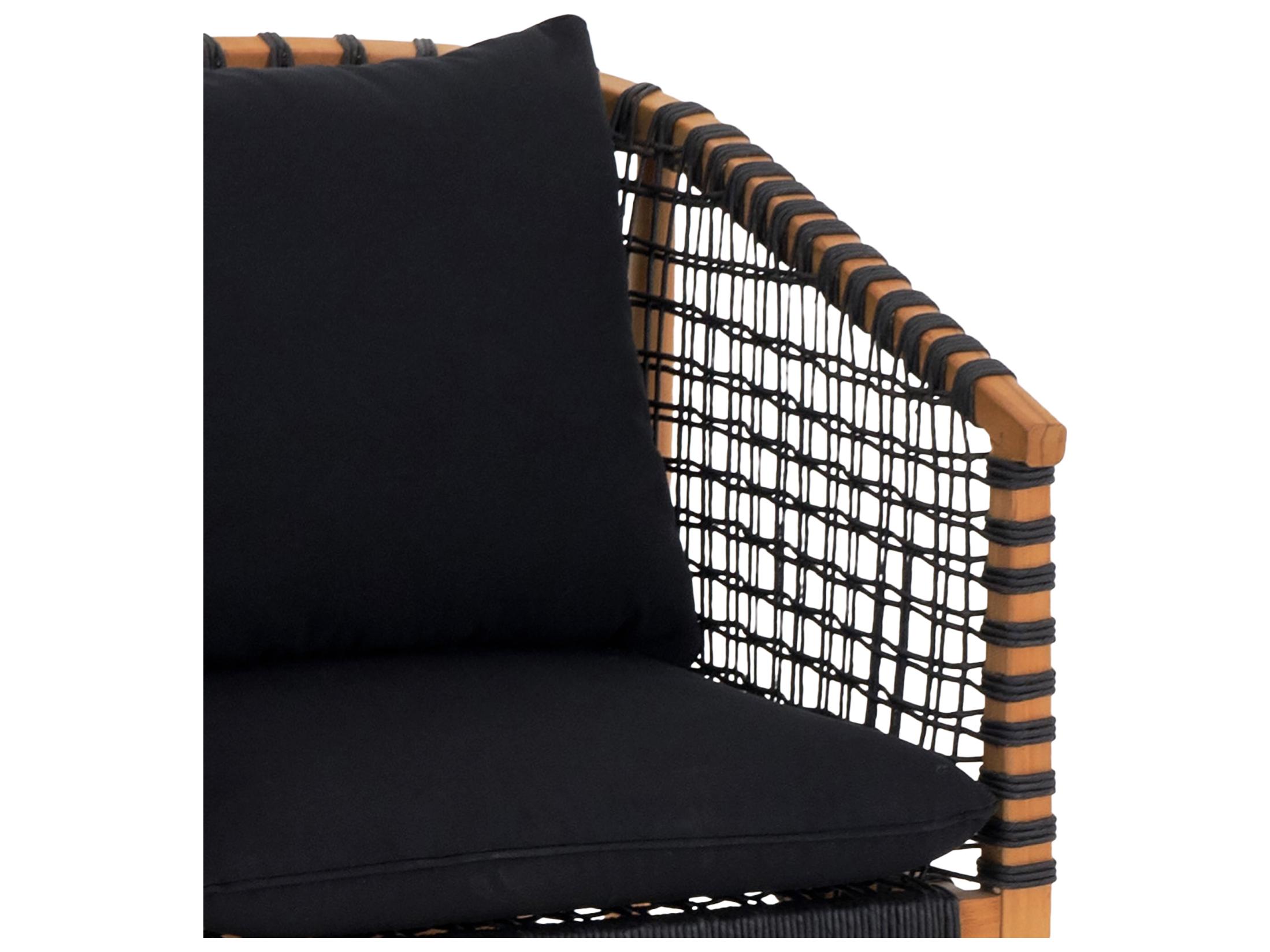 Moe's Home Outdoor Kuna Lounge Chair Black