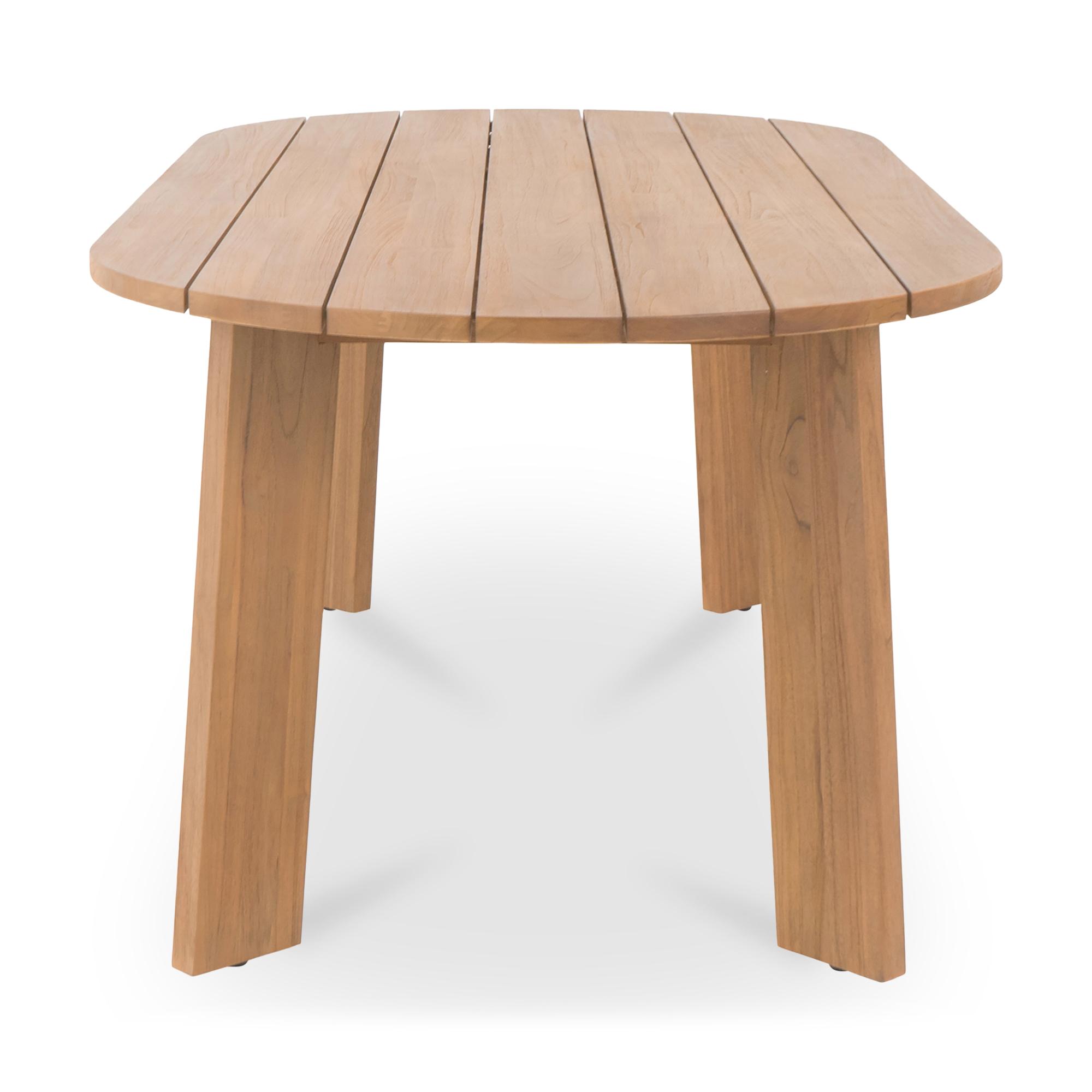 Moe's Home Outdoor Delta Oval Dining Table Natural