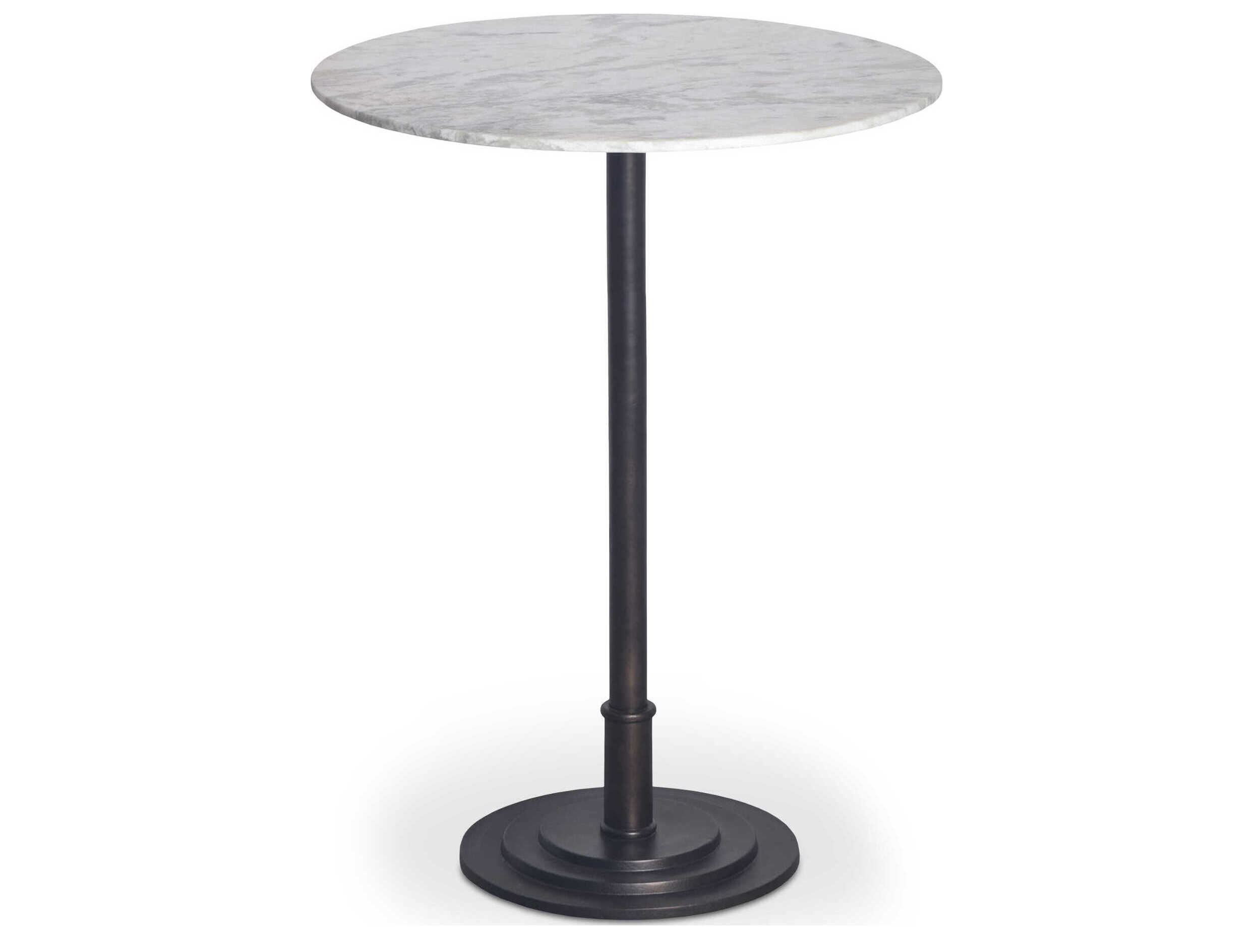 Moe's Home Outdoor Tori White Aluminum Round Bar Table