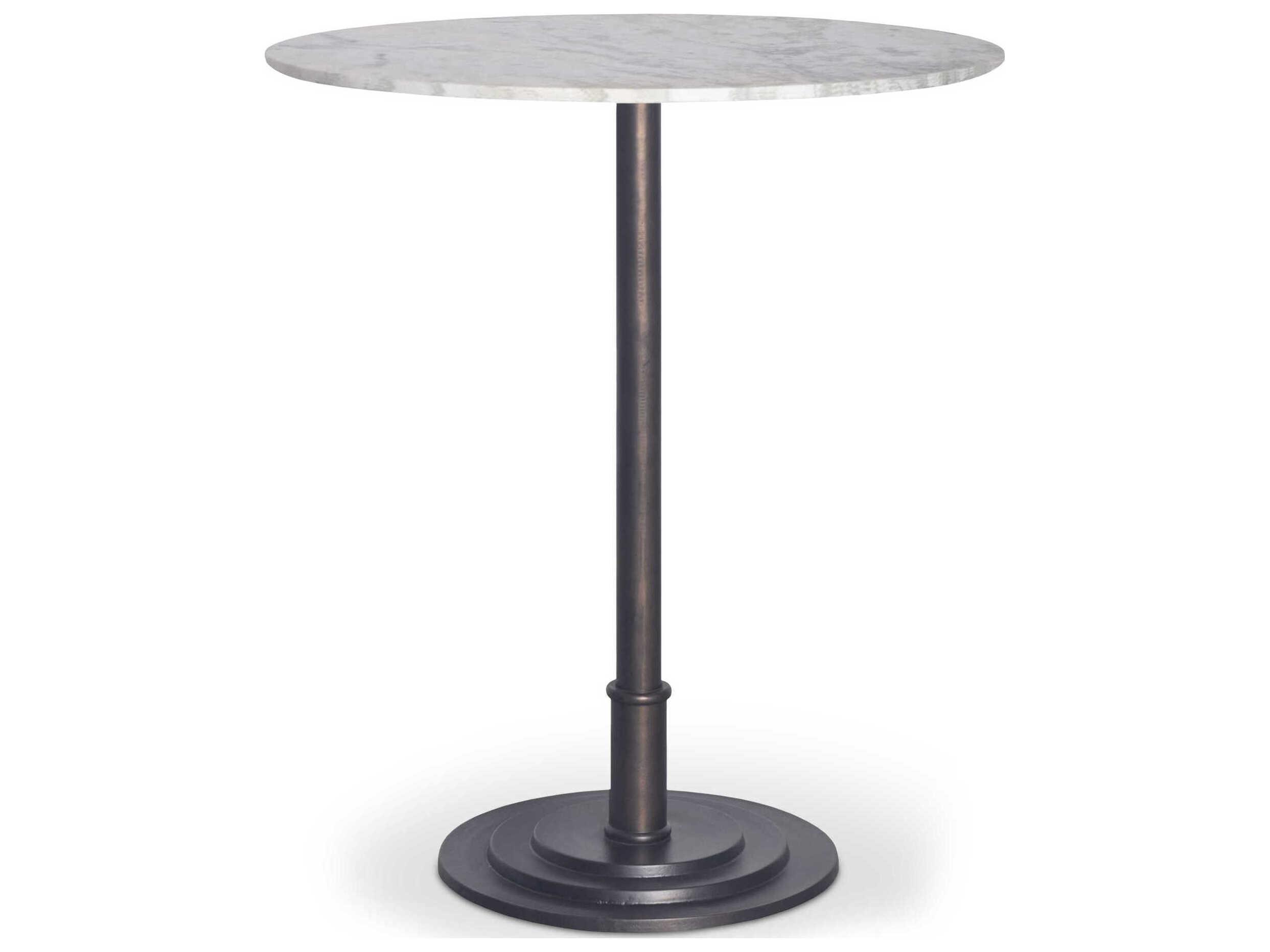Moe's Home Outdoor Tori White Aluminum Round Counter Table