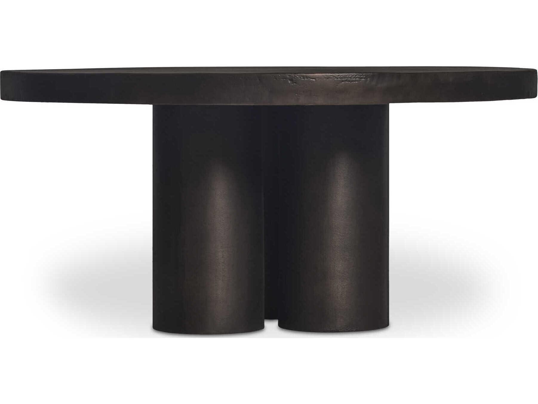 Moe's Home Outdoor Logan Black Aluminum Round Coffee Table