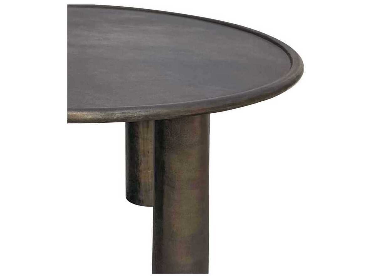 Moe's Home Outdoor Deacon Brown Aluminum Round Dining Table