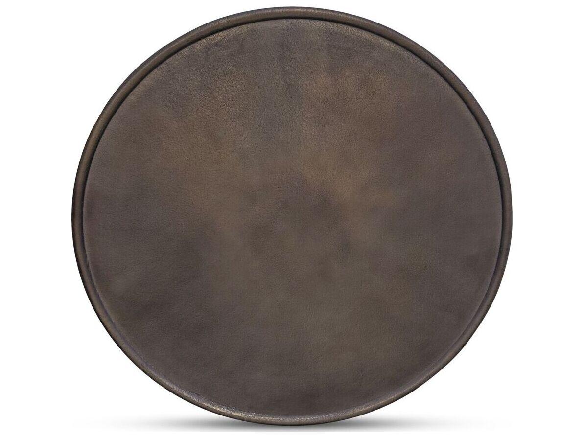 Moe's Home Outdoor Deacon Brown Aluminum Round Coffee Table