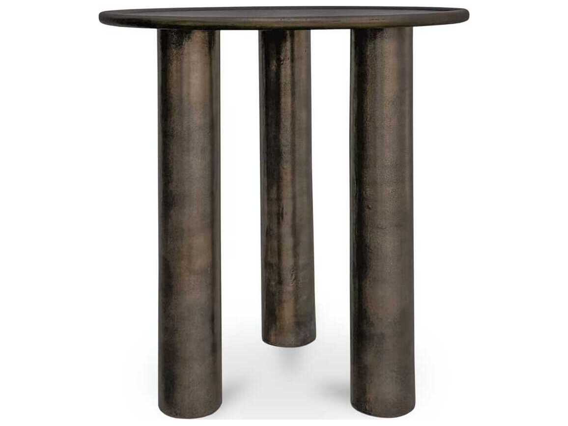 Moe's Home Outdoor Deacon Brown Aluminum Round End Table