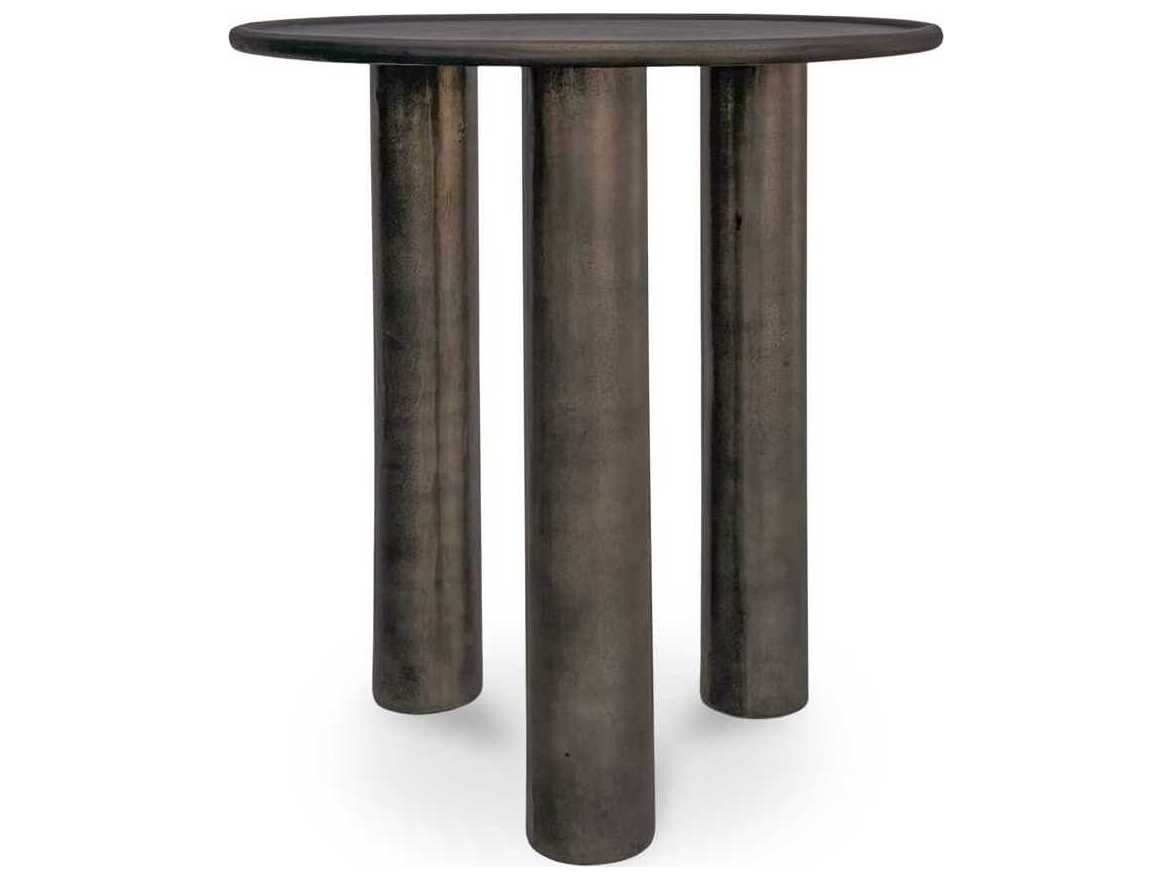 Moe's Home Outdoor Deacon Brown Aluminum Round End Table