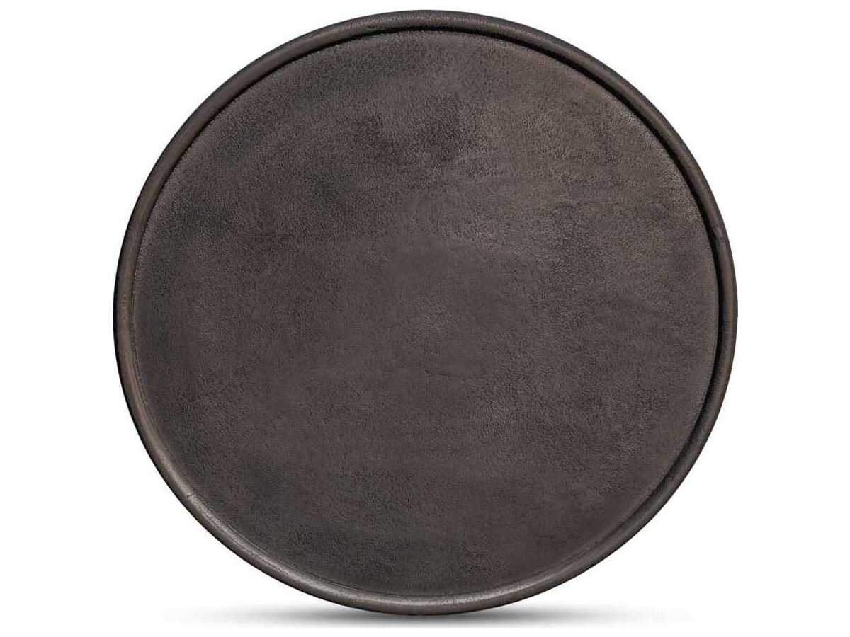 Moe's Home Outdoor Deacon Brown Aluminum Round End Table