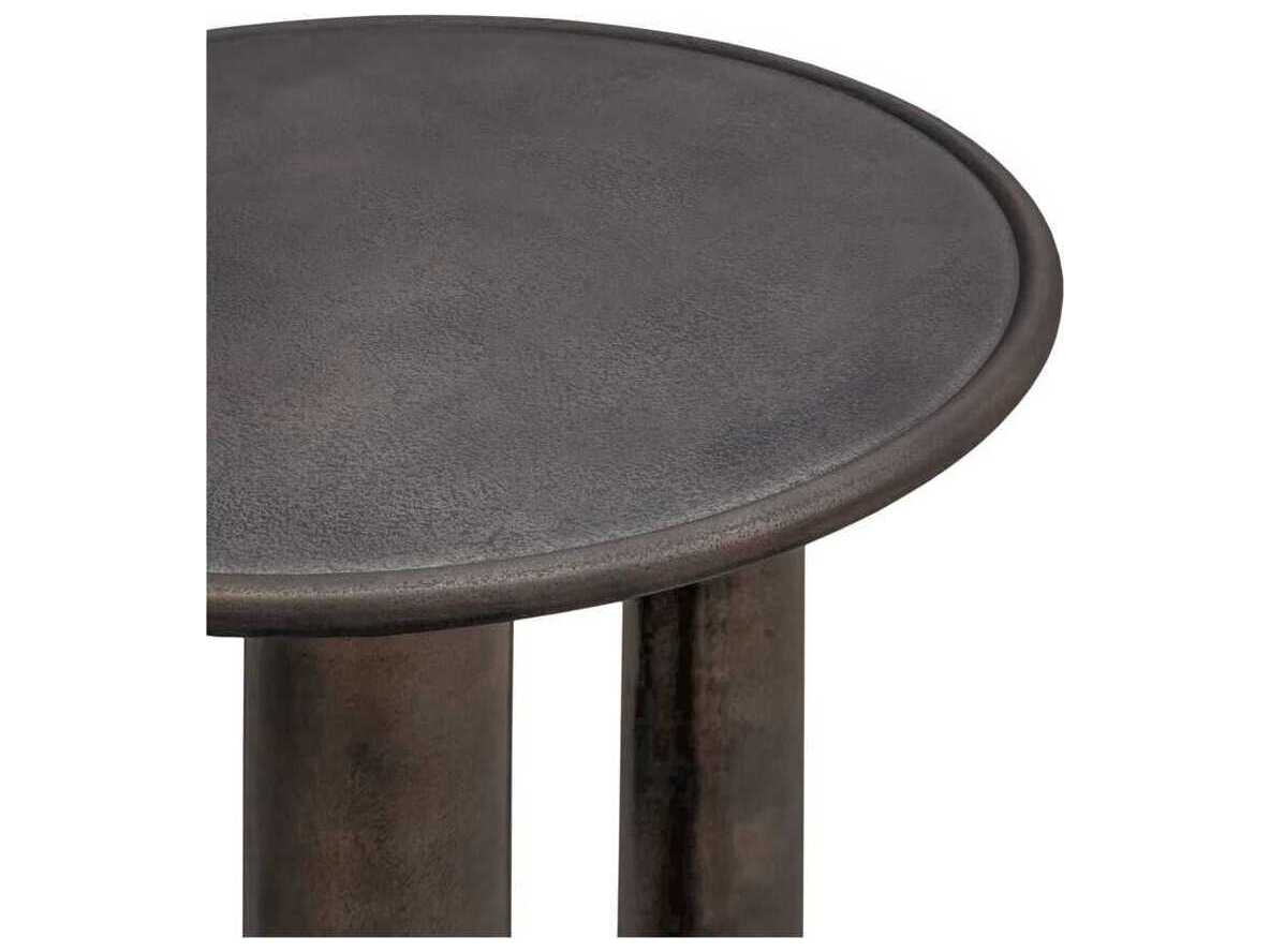 Moe's Home Outdoor Deacon Brown Aluminum Round End Table