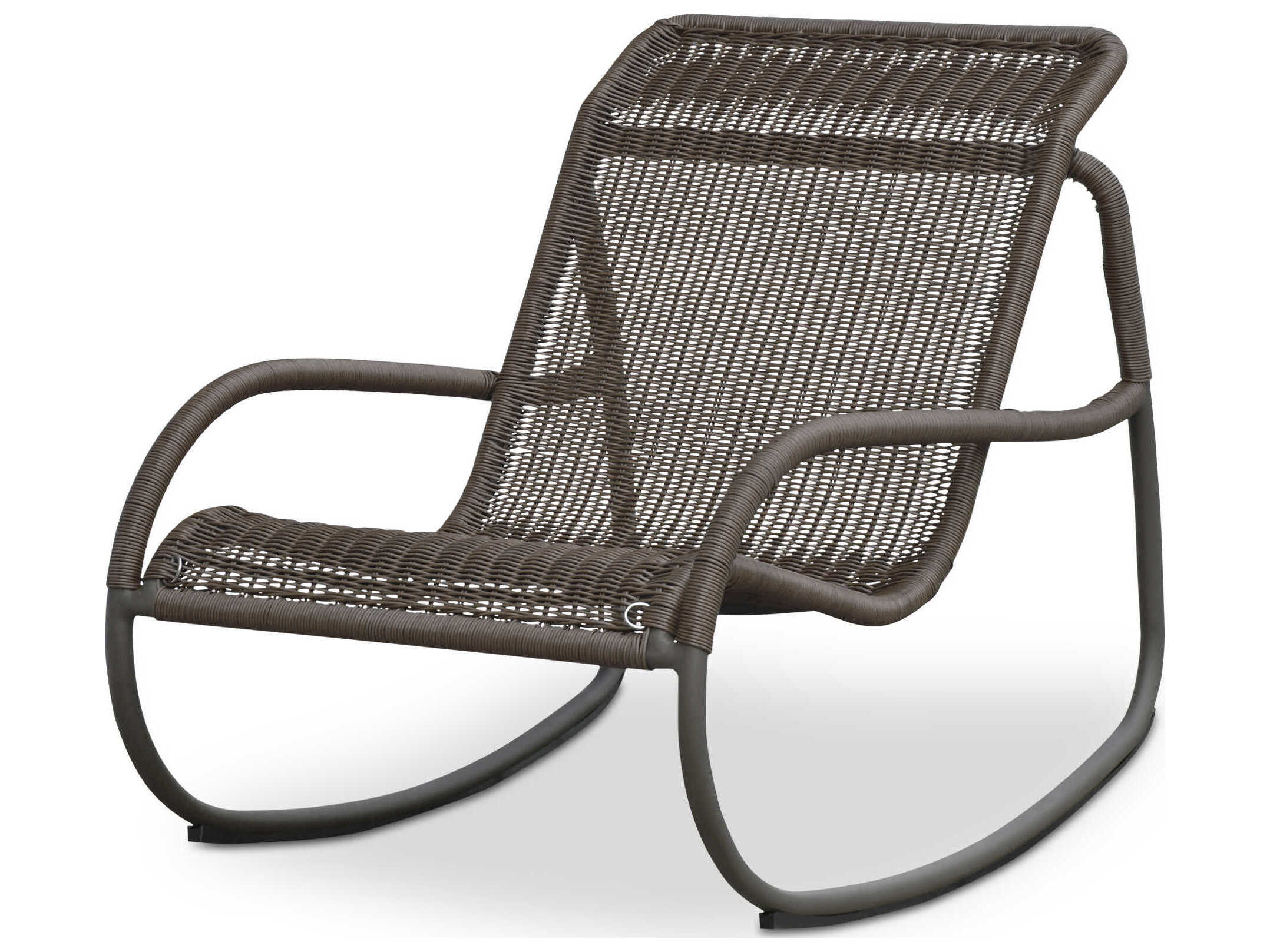 Moe's Home Outdoor Lyra Brown Wicker Lounge Chair