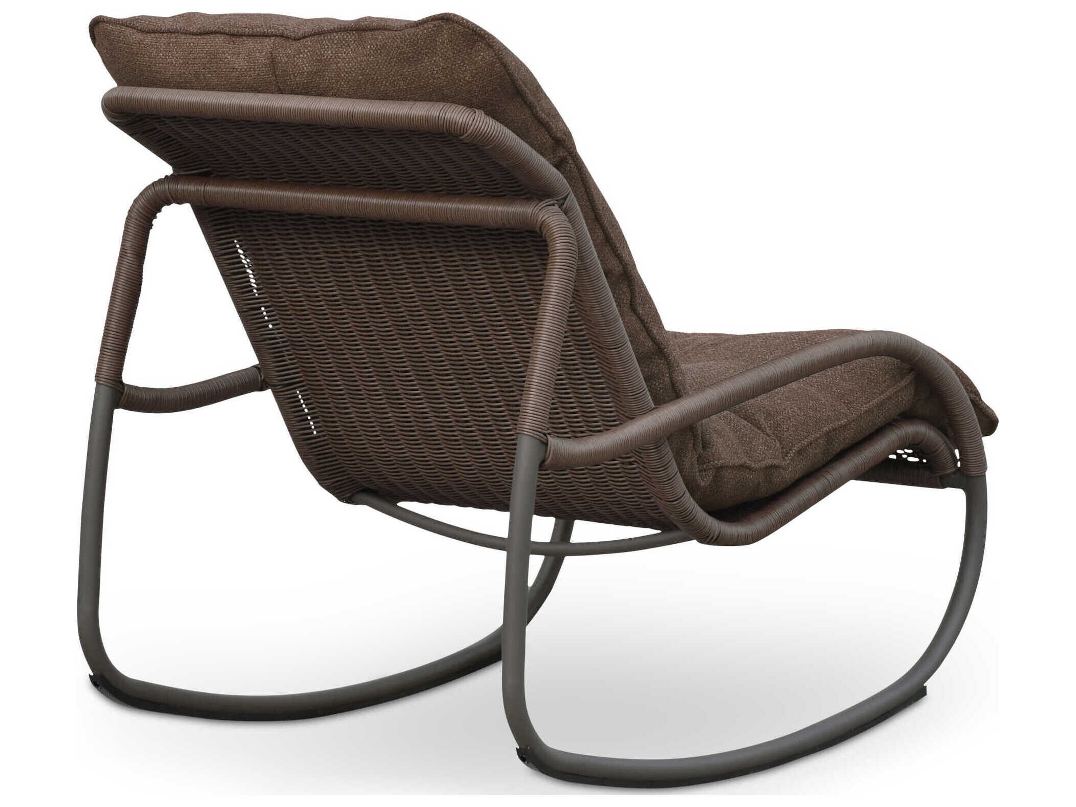 Moe's Home Outdoor Lyra Brown Wicker Lounge Chair