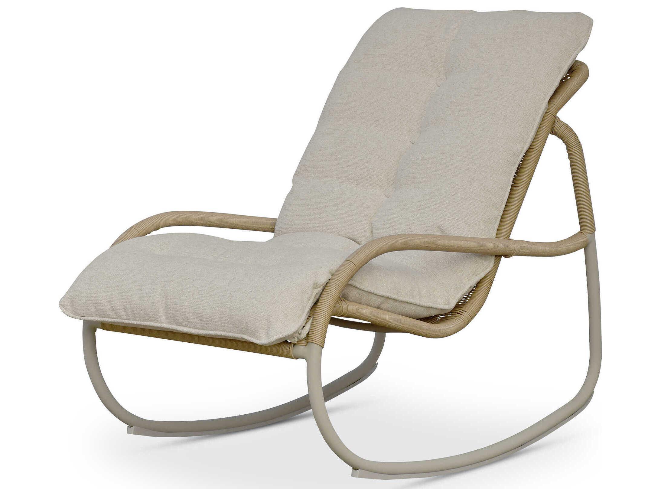 Moe's Home Outdoor Lyra Beige Wicker Lounge Chair