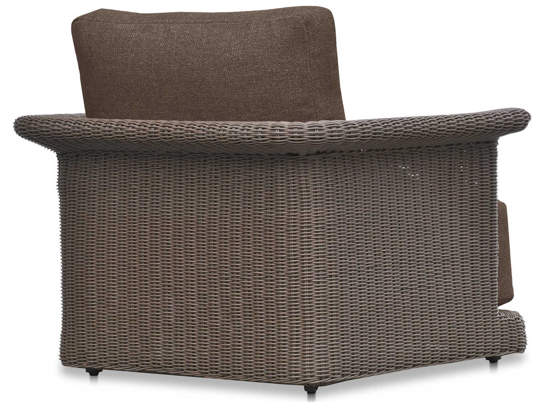Moe's Home Outdoor Meredith Brown Wicker Cushion Lounge Chair