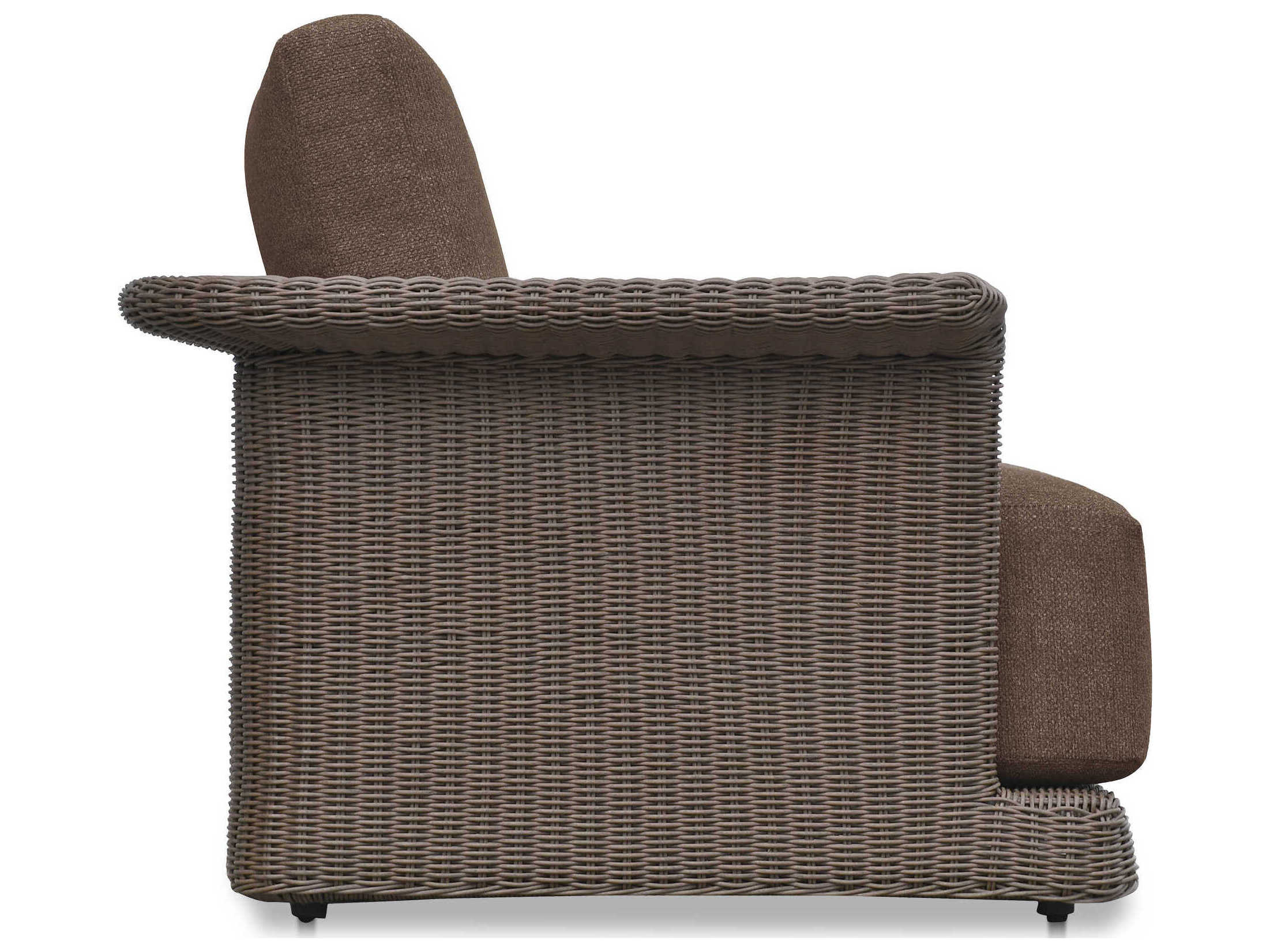 Moe's Home Outdoor Meredith Brown Wicker Cushion Lounge Chair