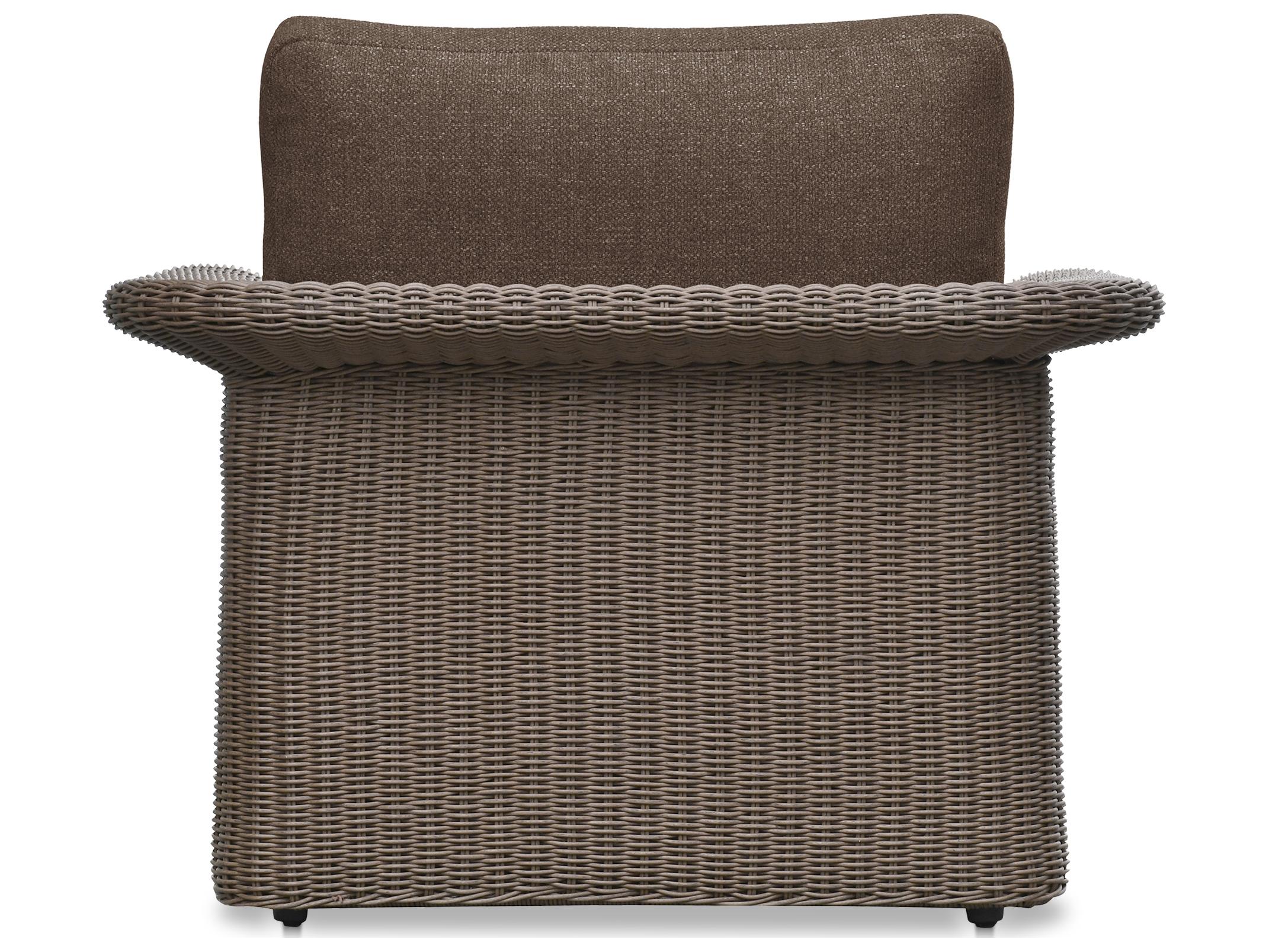 Moe's Home Outdoor Meredith Brown Wicker Cushion Lounge Chair