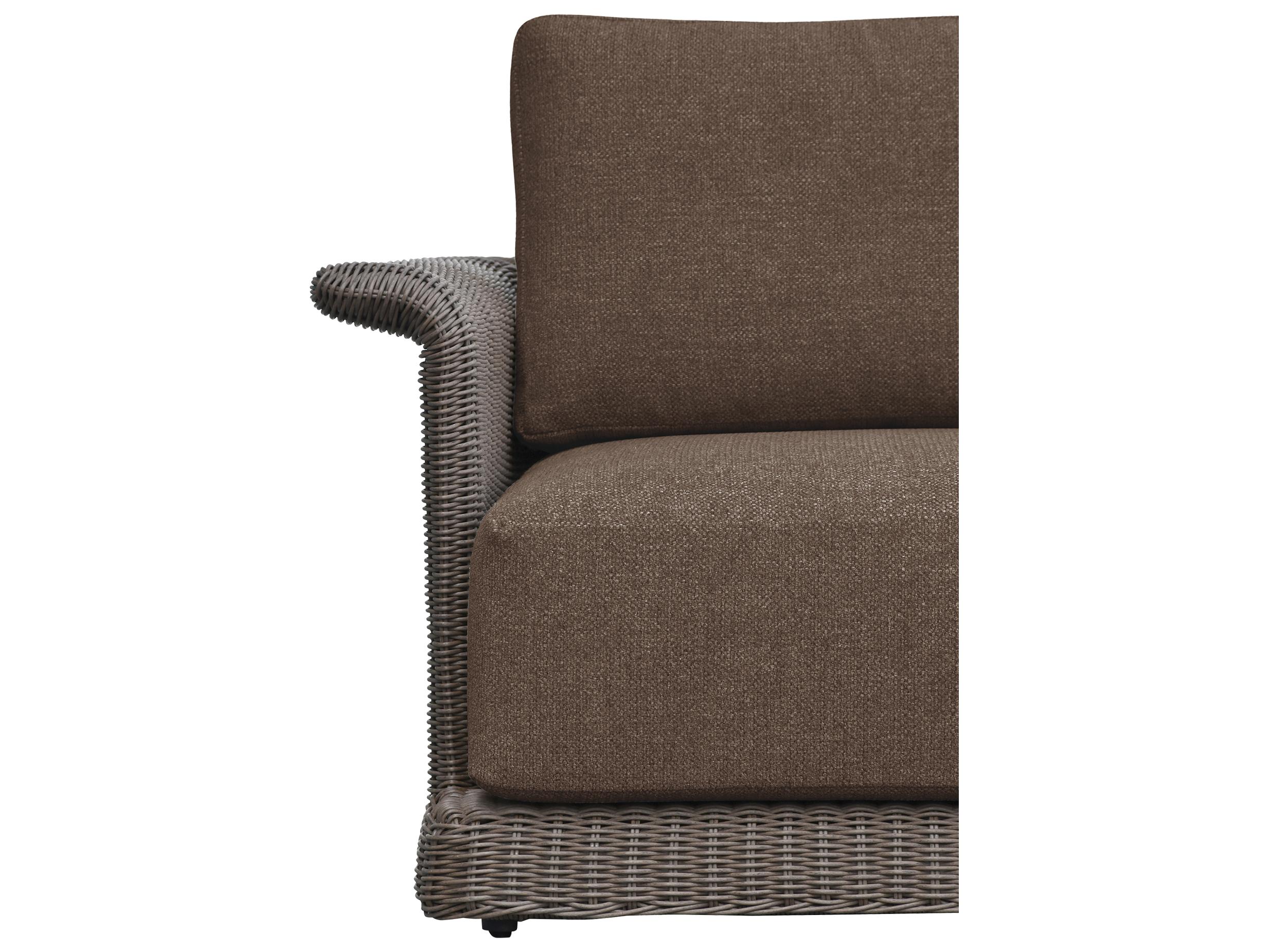 Moe's Home Outdoor Meredith Brown Wicker Cushion Lounge Chair