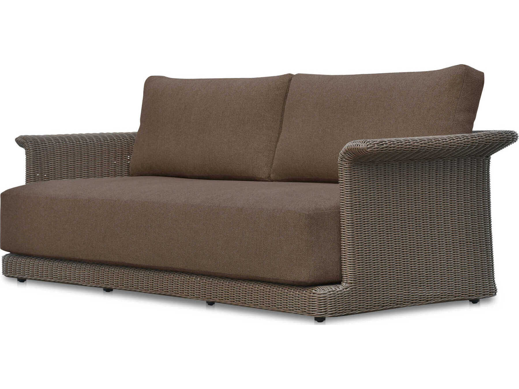 Moe's Home Outdoor Meredith Brown Wicker Cushion Sofa