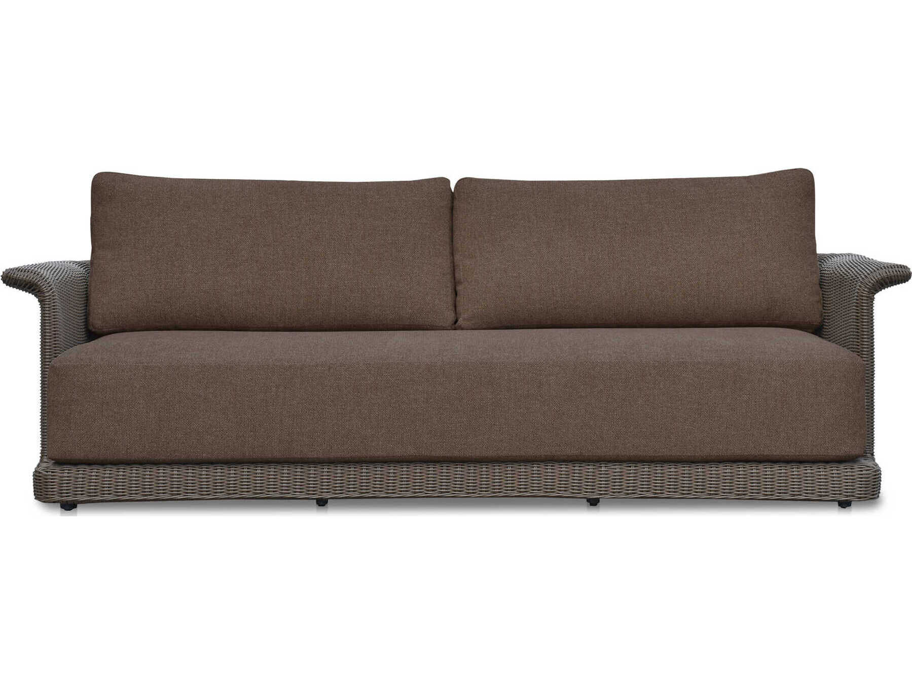 Moe's Home Outdoor Meredith Brown Wicker Cushion Sofa
