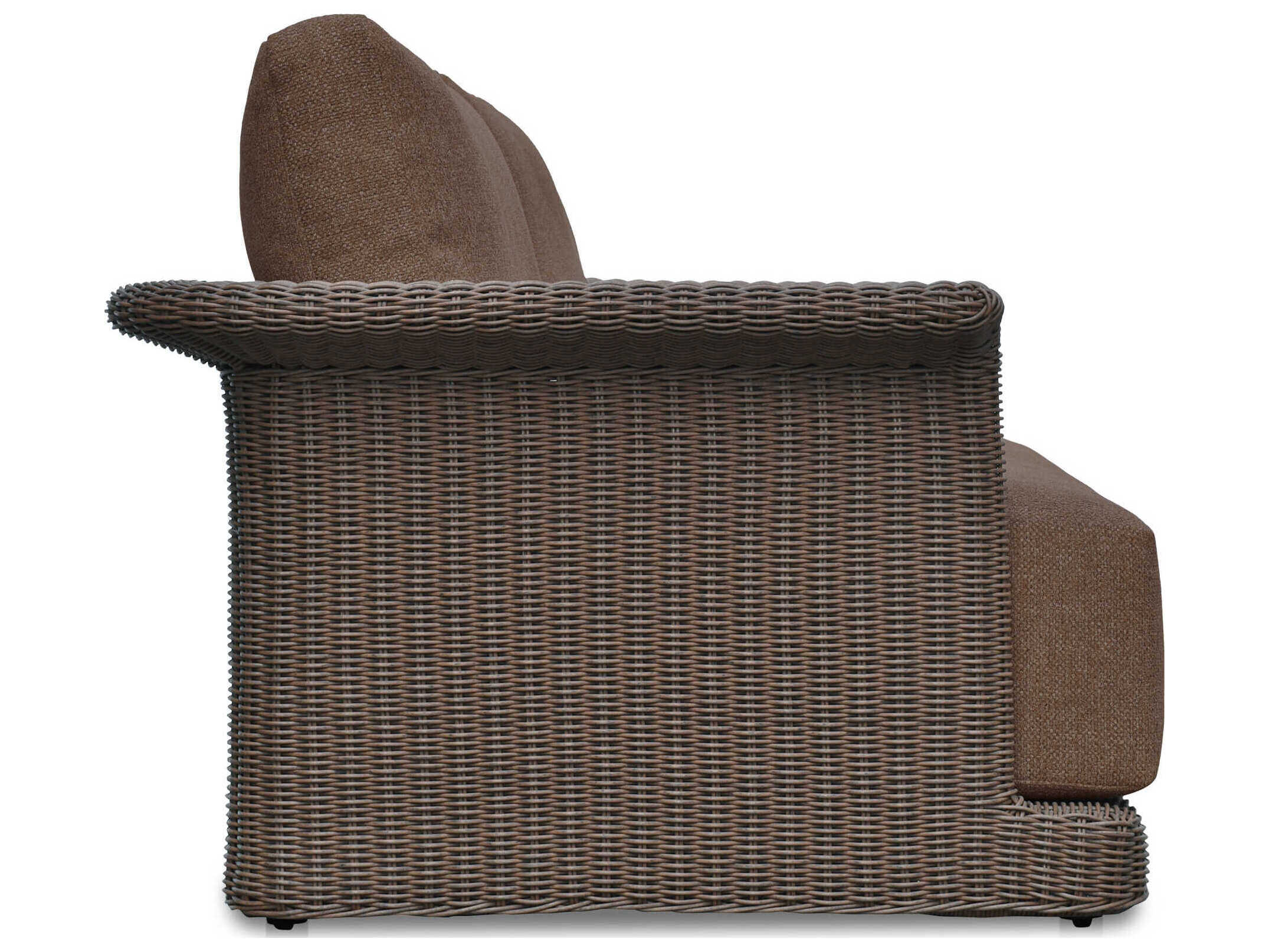 Moe's Home Outdoor Meredith Brown Wicker Cushion Sofa