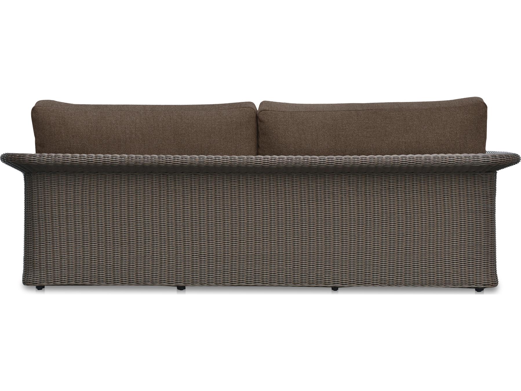 Moe's Home Outdoor Meredith Brown Wicker Cushion Sofa