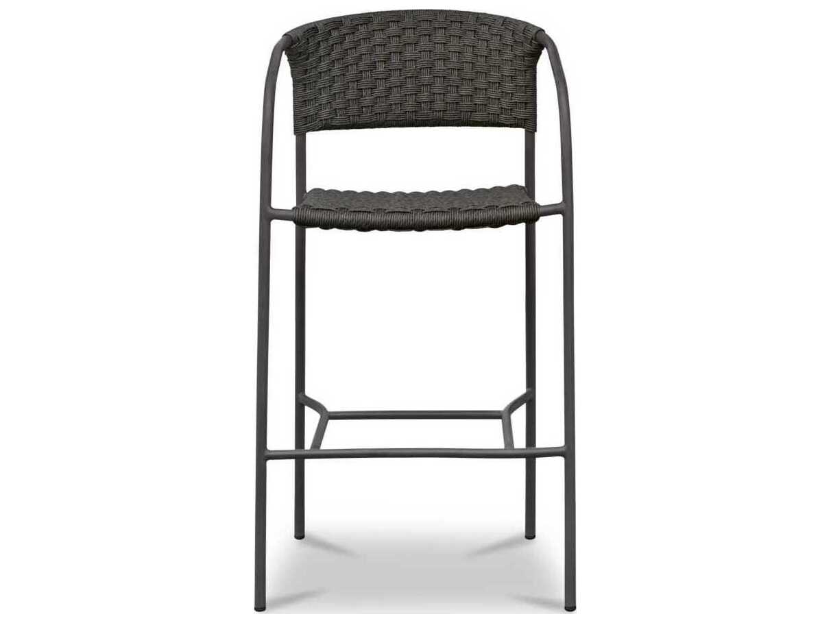 Moe's Home Outdoor Zola Brown Steel Wicker Bar Stool