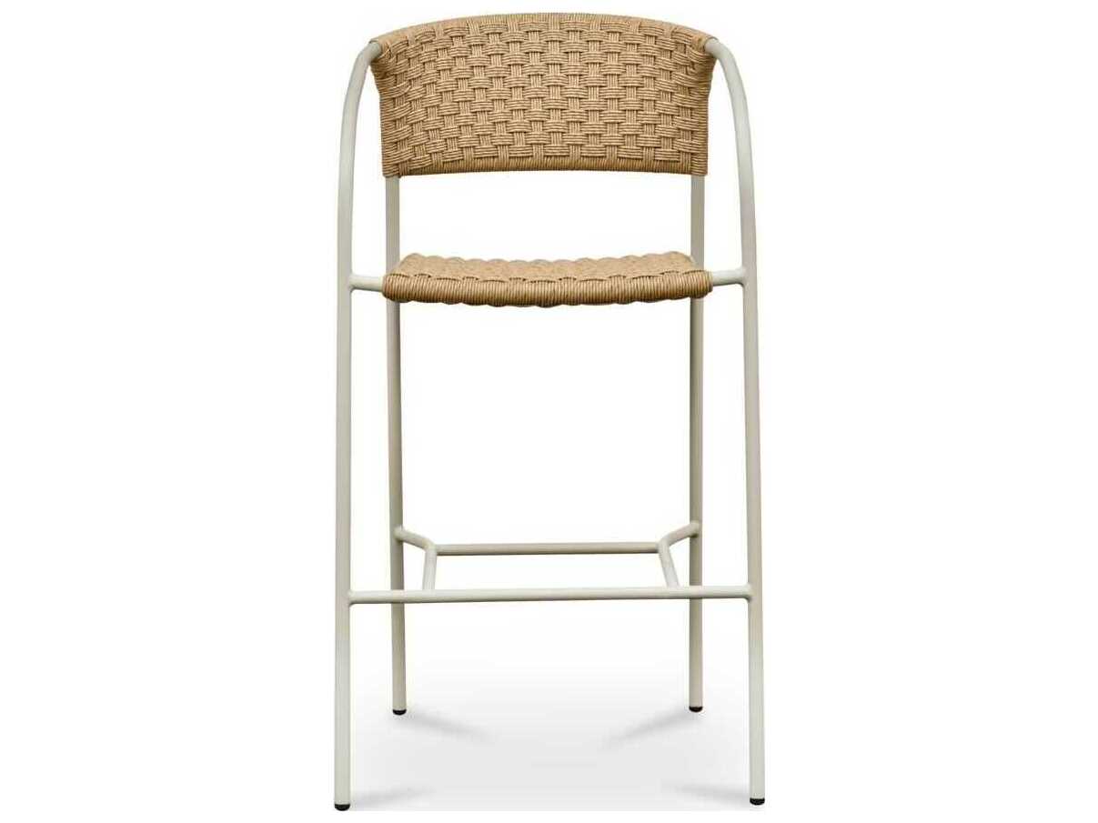 Moe's Home Outdoor Zola Natural Steel Wicker Bar Stool