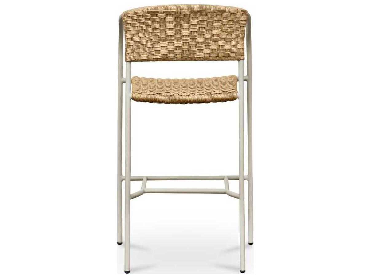 Moe's Home Outdoor Zola Natural Steel Wicker Bar Stool