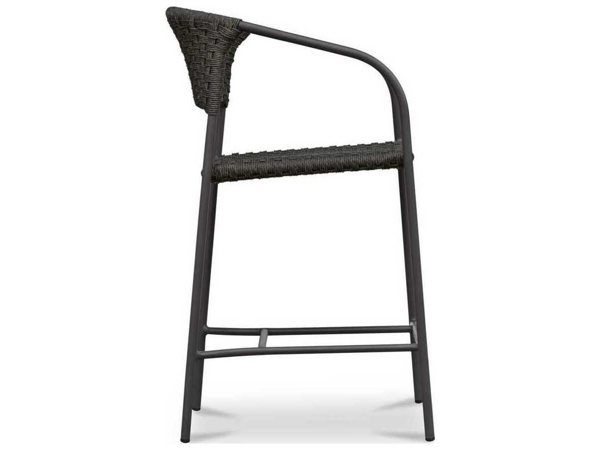 Moe's Home Outdoor Zola Brown Steel Wicker Counter Stool