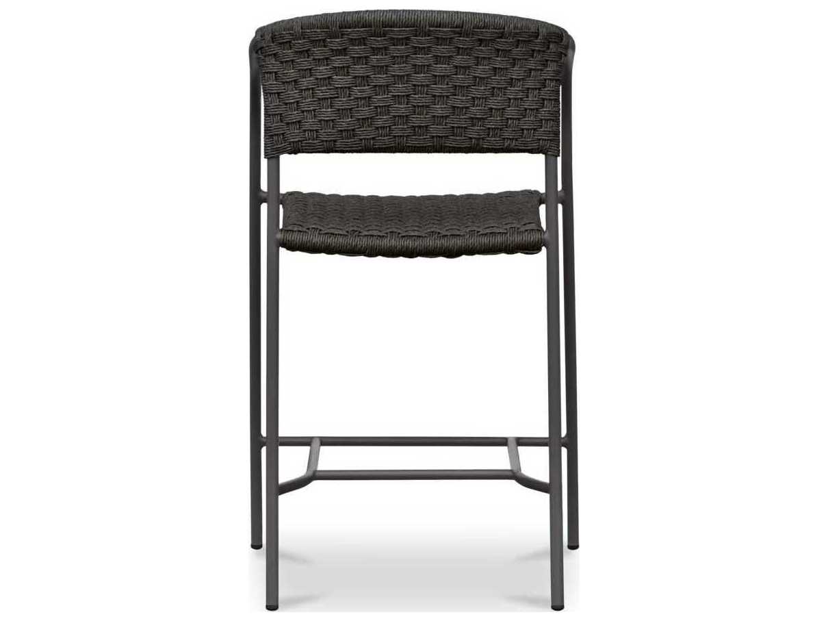 Moe's Home Outdoor Zola Brown Steel Wicker Counter Stool